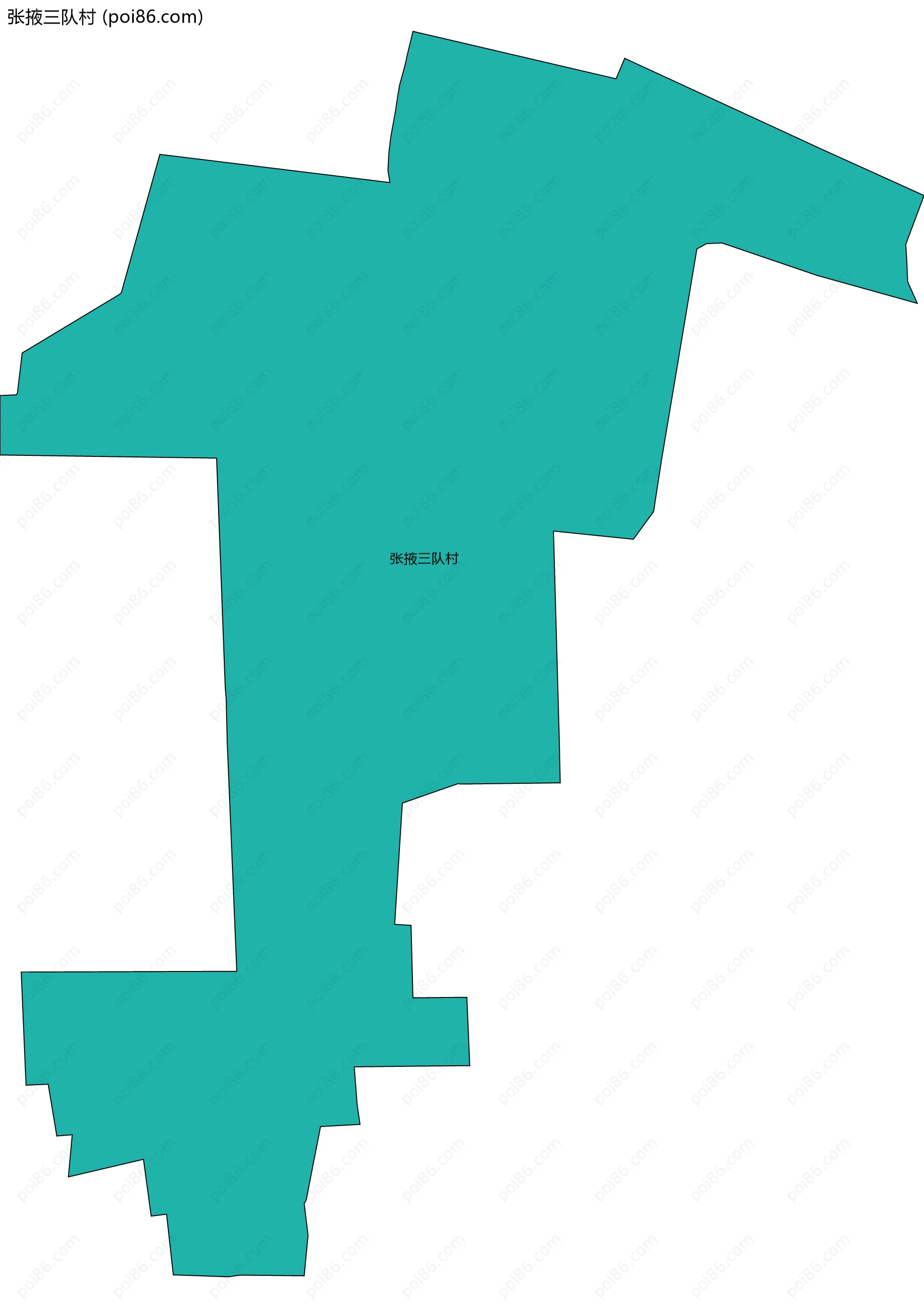 张掖三队村边界地图