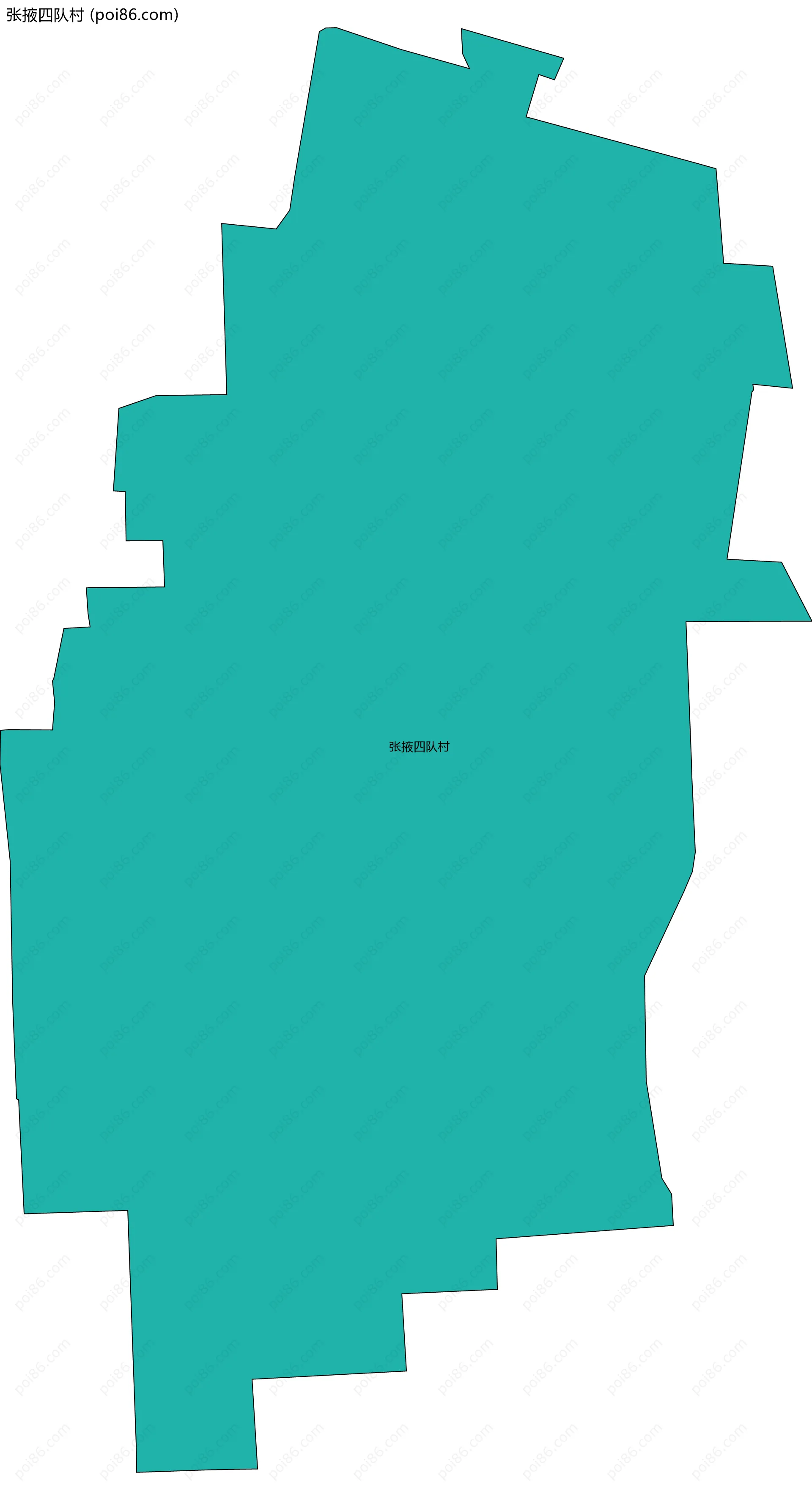 张掖四队村边界地图