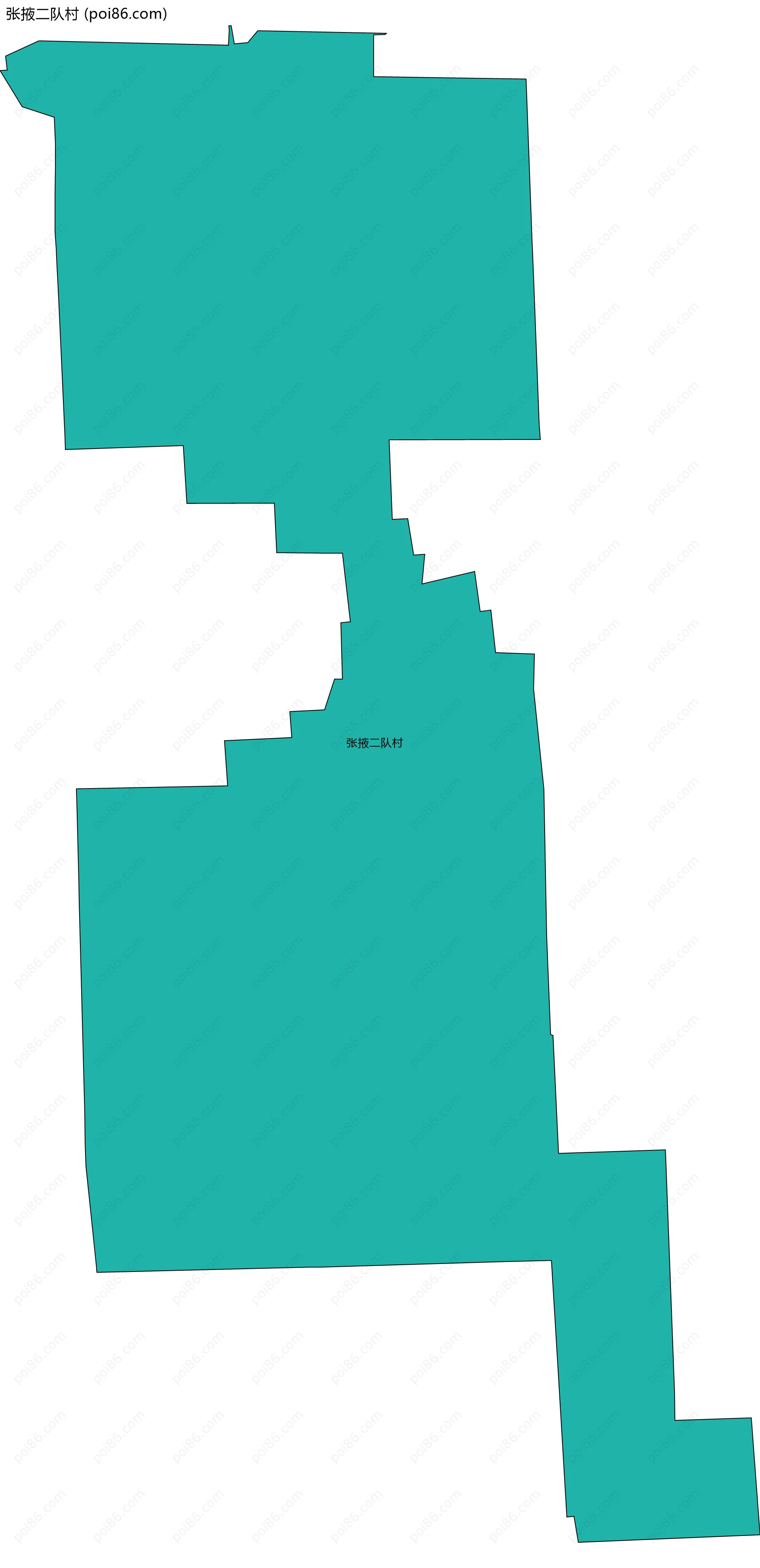 张掖二队村边界地图