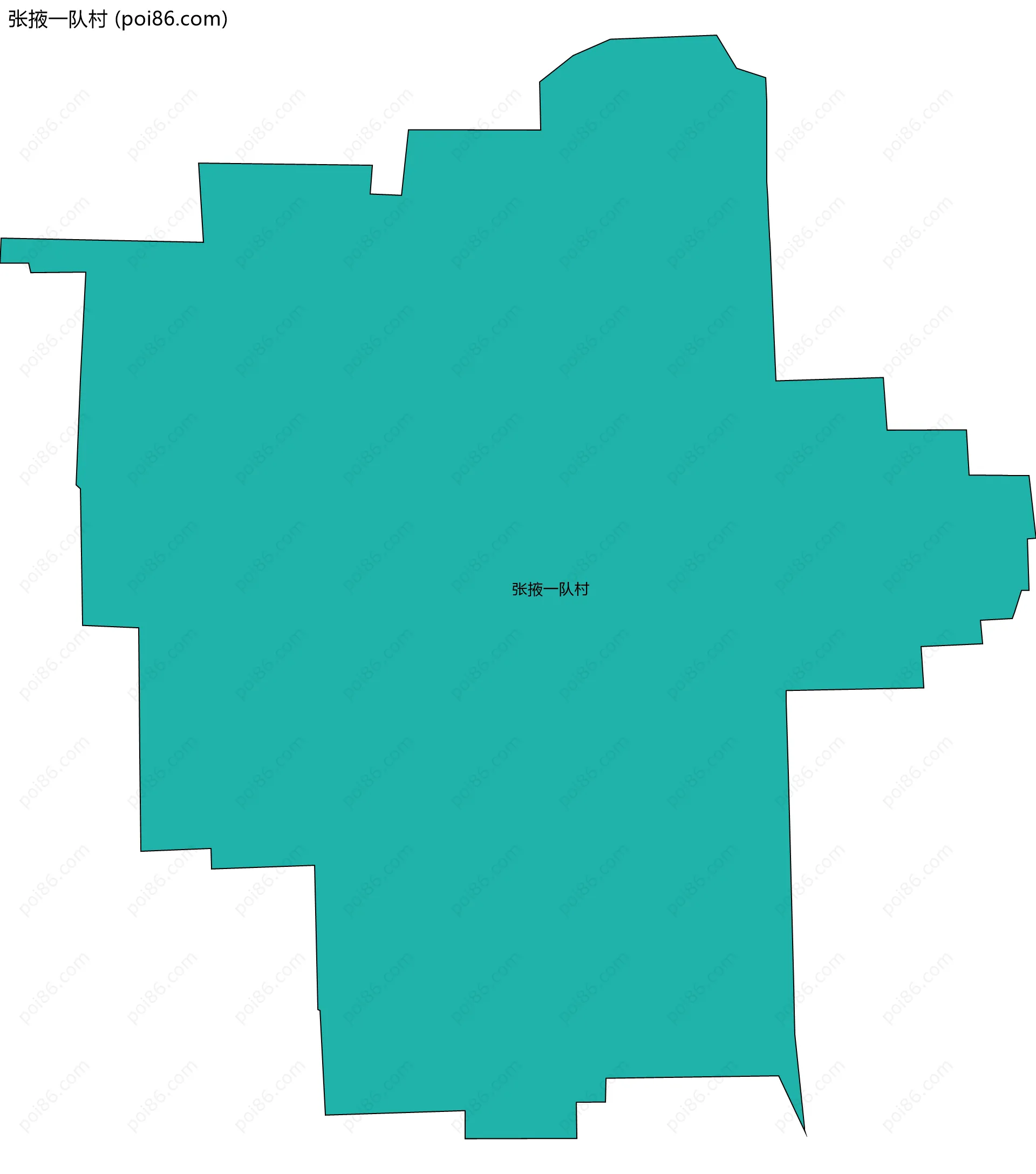 张掖一队村边界地图