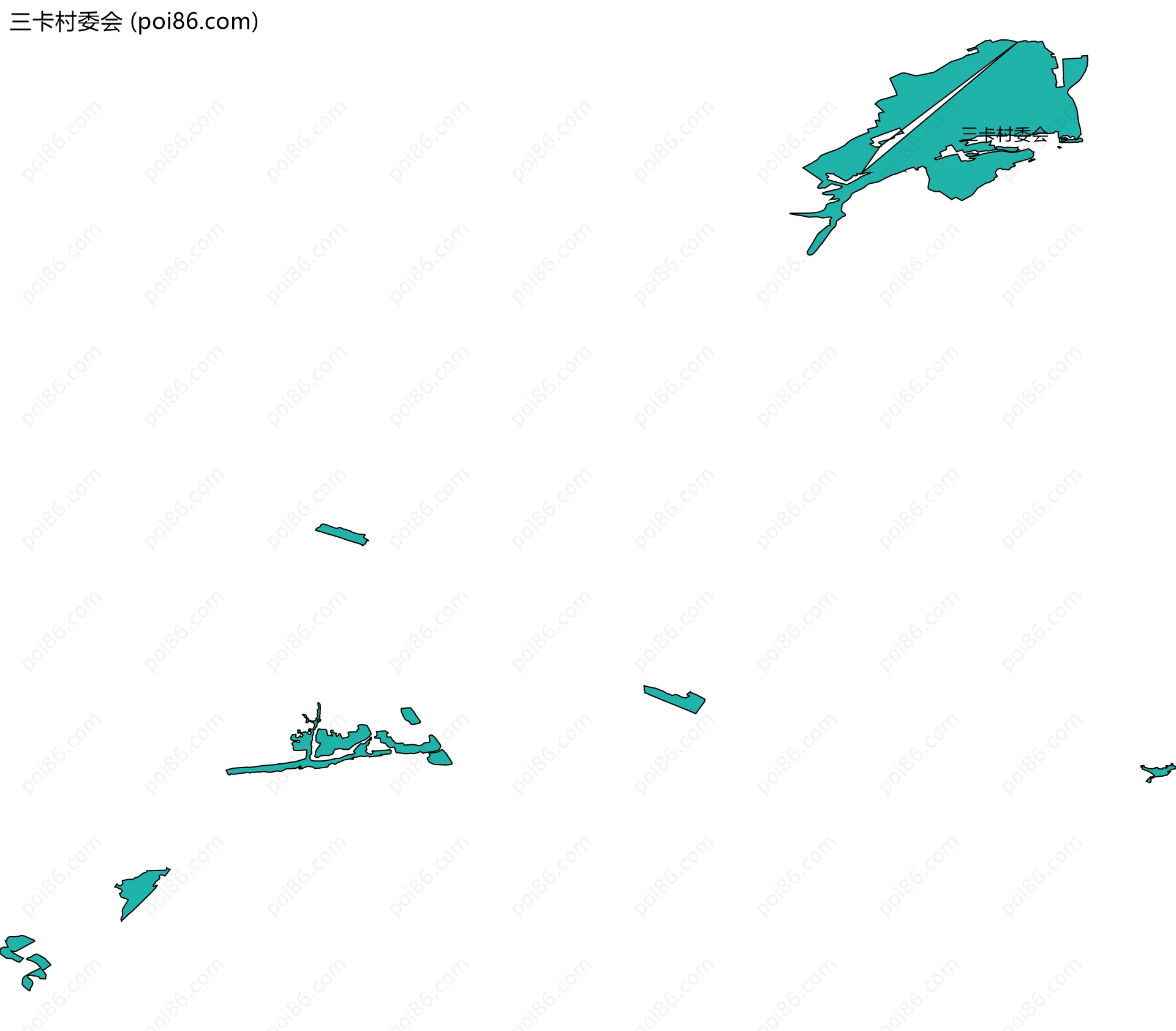 三卡村委会边界地图