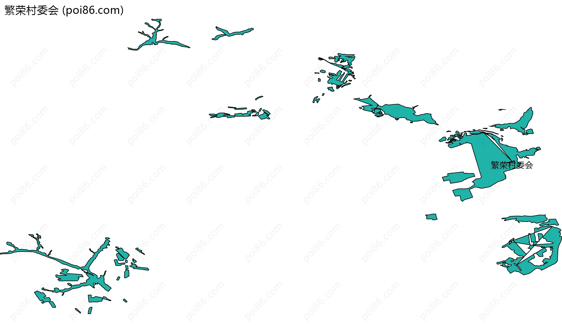 繁荣村委会边界地图