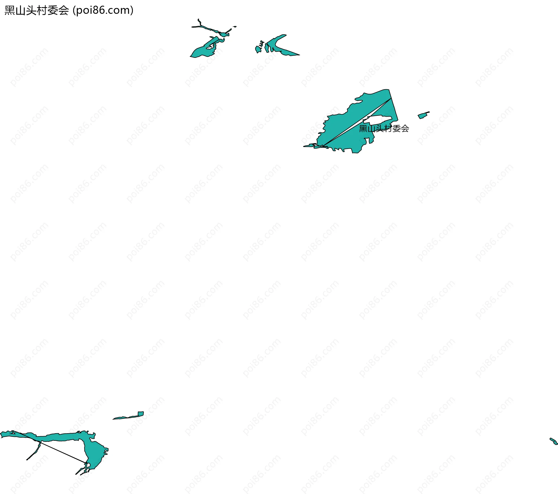 黑山头村委会边界地图
