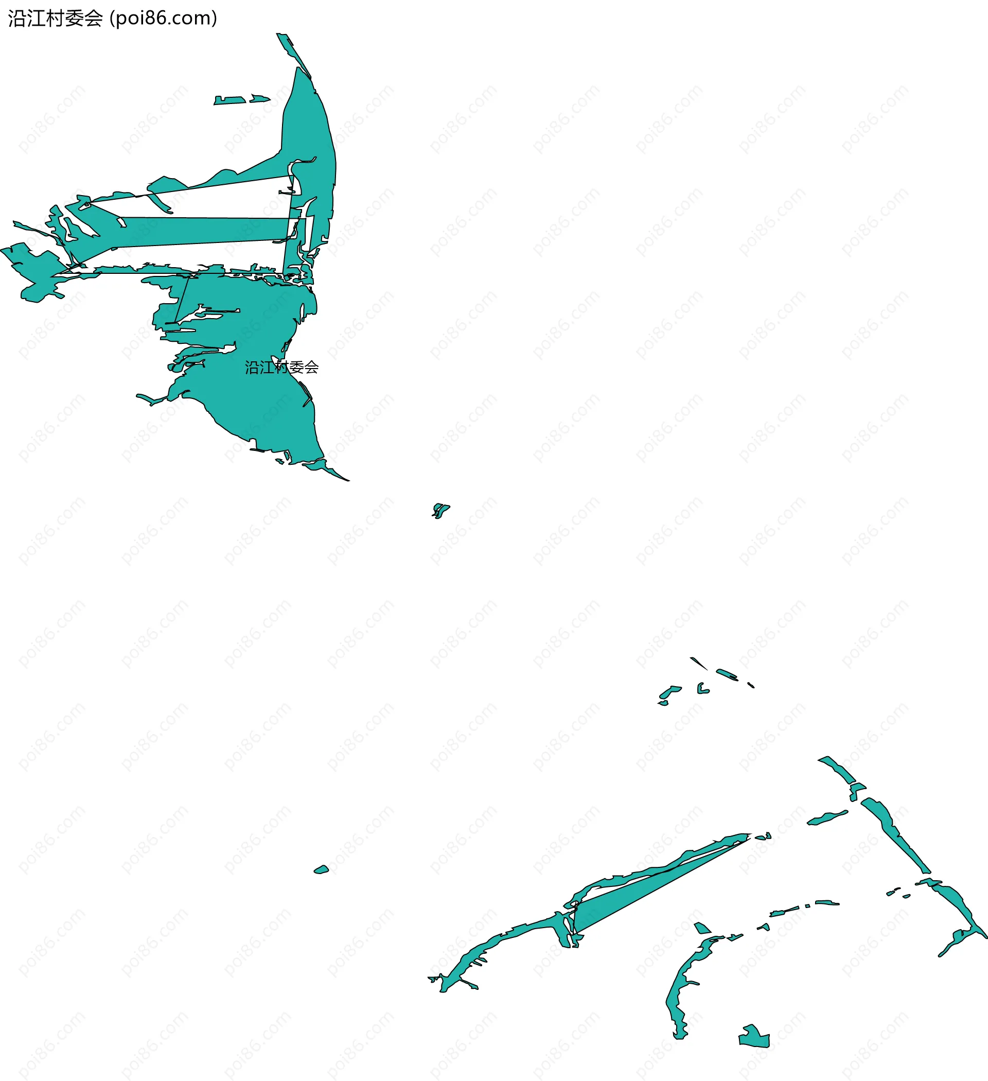 沿江村委会边界地图