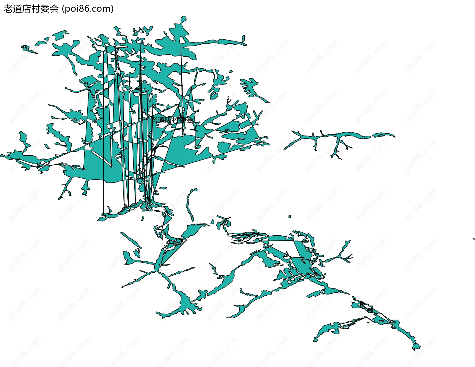 老道店村委会边界地图
