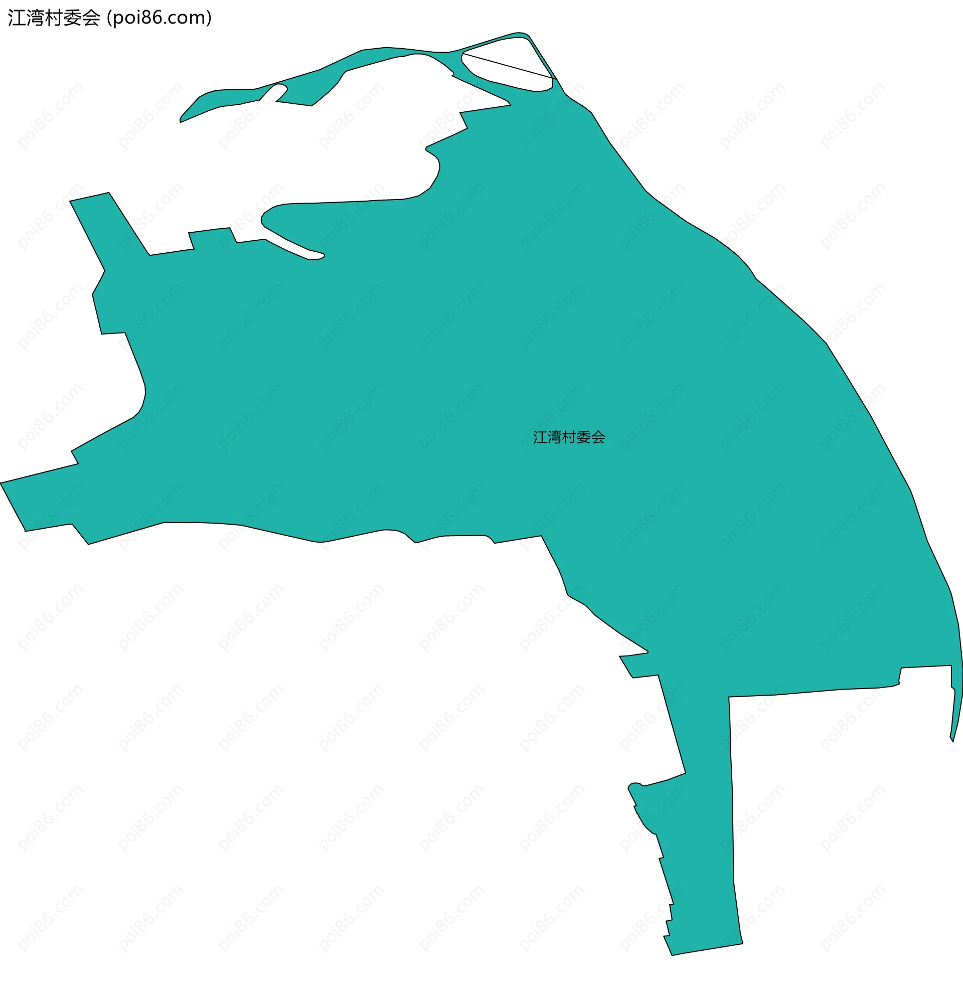 江湾村委会边界地图