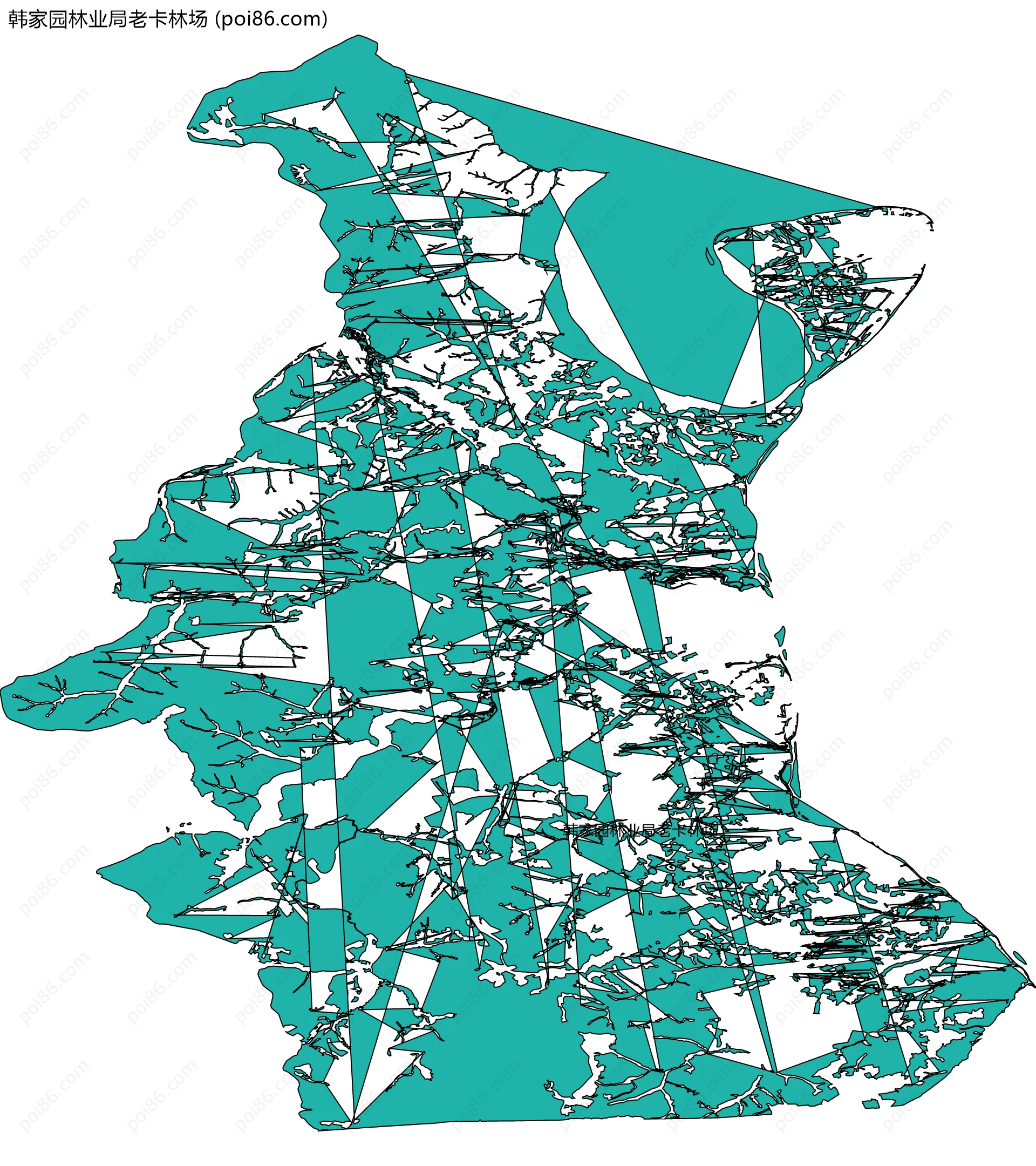韩家园林业局老卡林场边界地图