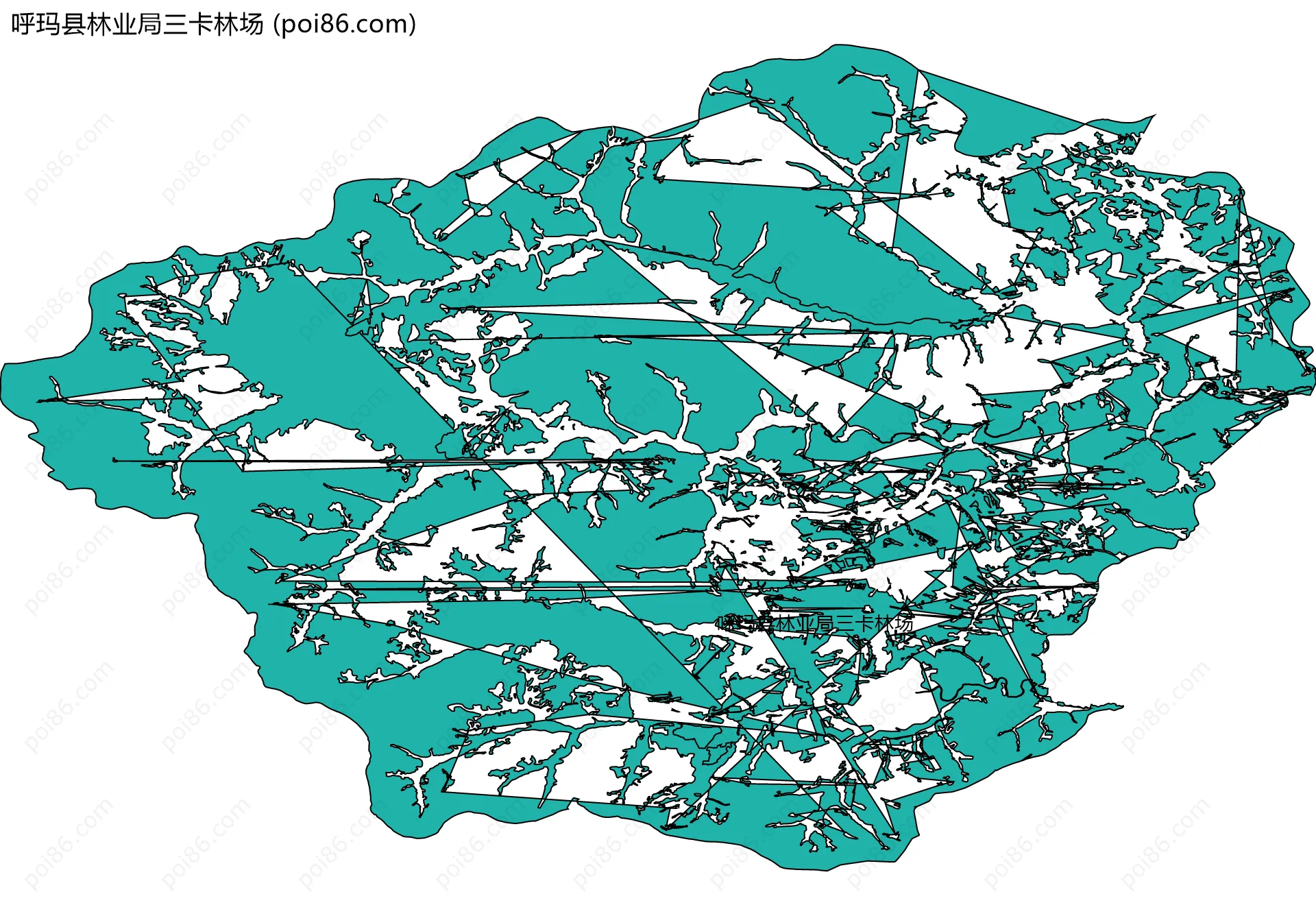 呼玛县林业局三卡林场边界地图