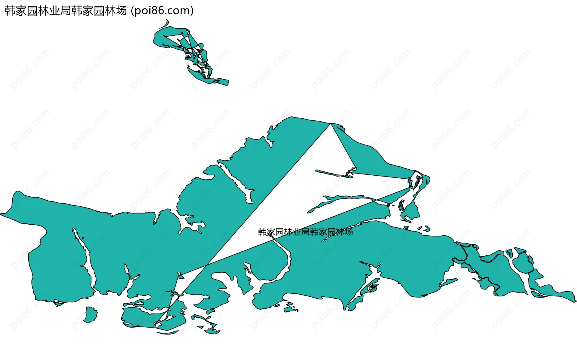 韩家园林业局韩家园林场边界地图