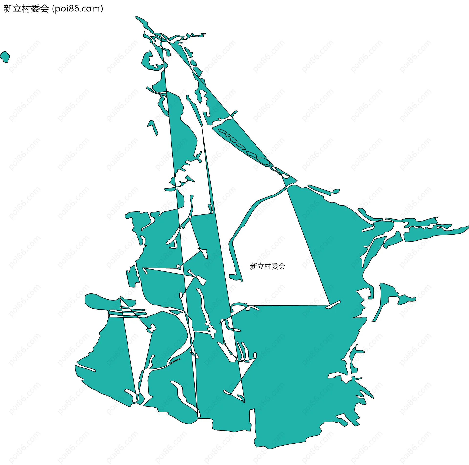 新立村委会边界地图