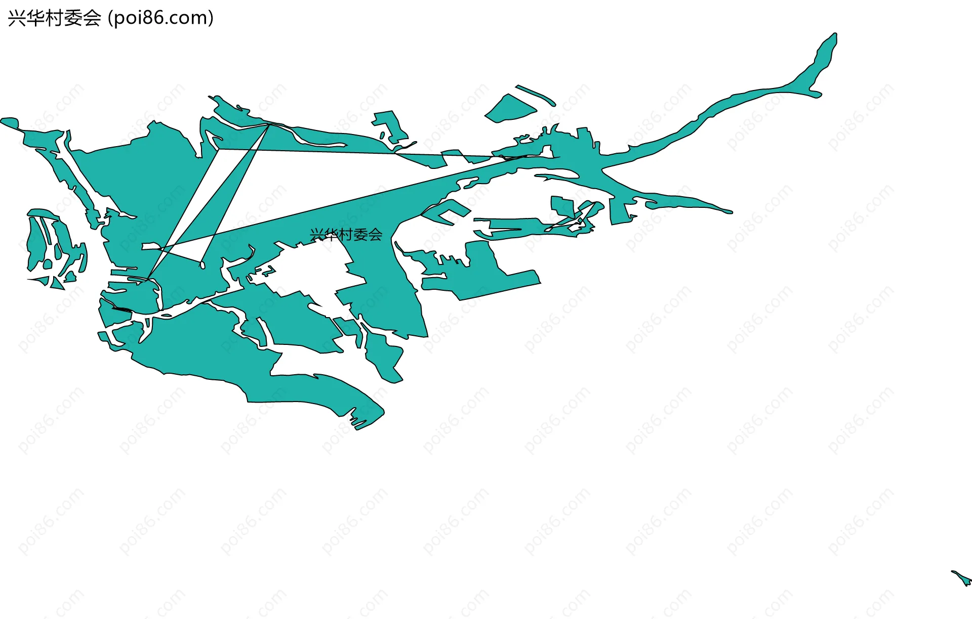兴华村委会边界地图