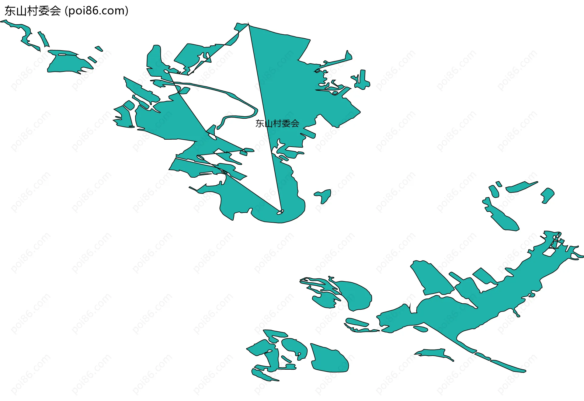 东山村委会边界地图