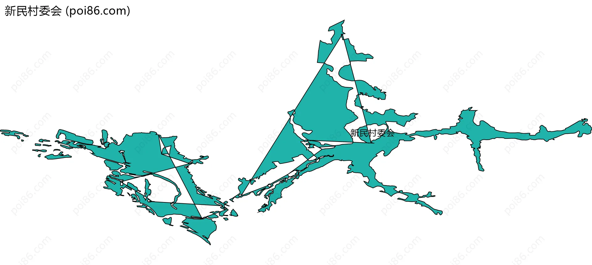 新民村委会边界地图