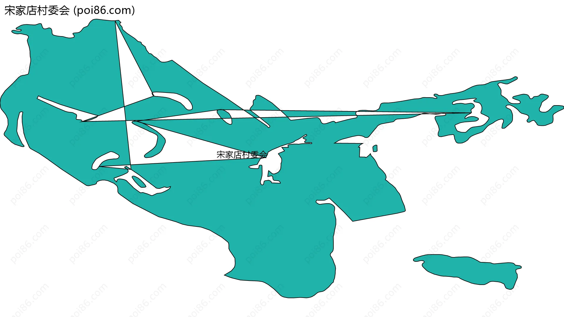 宋家店村委会边界地图
