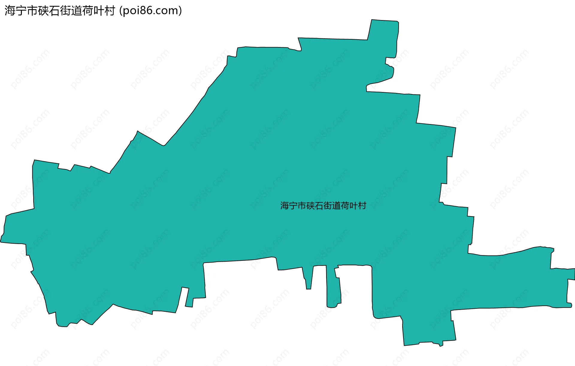 海宁市硖石街道荷叶村边界地图