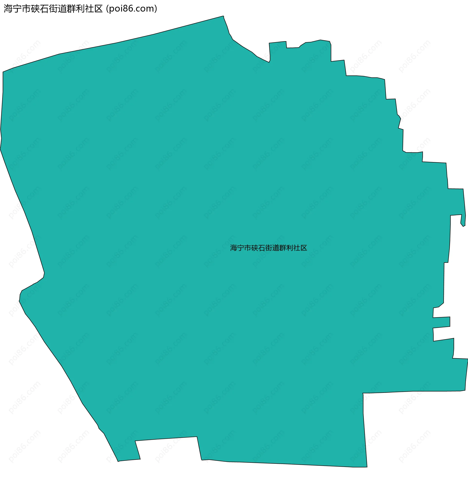 海宁市硖石街道群利社区边界地图