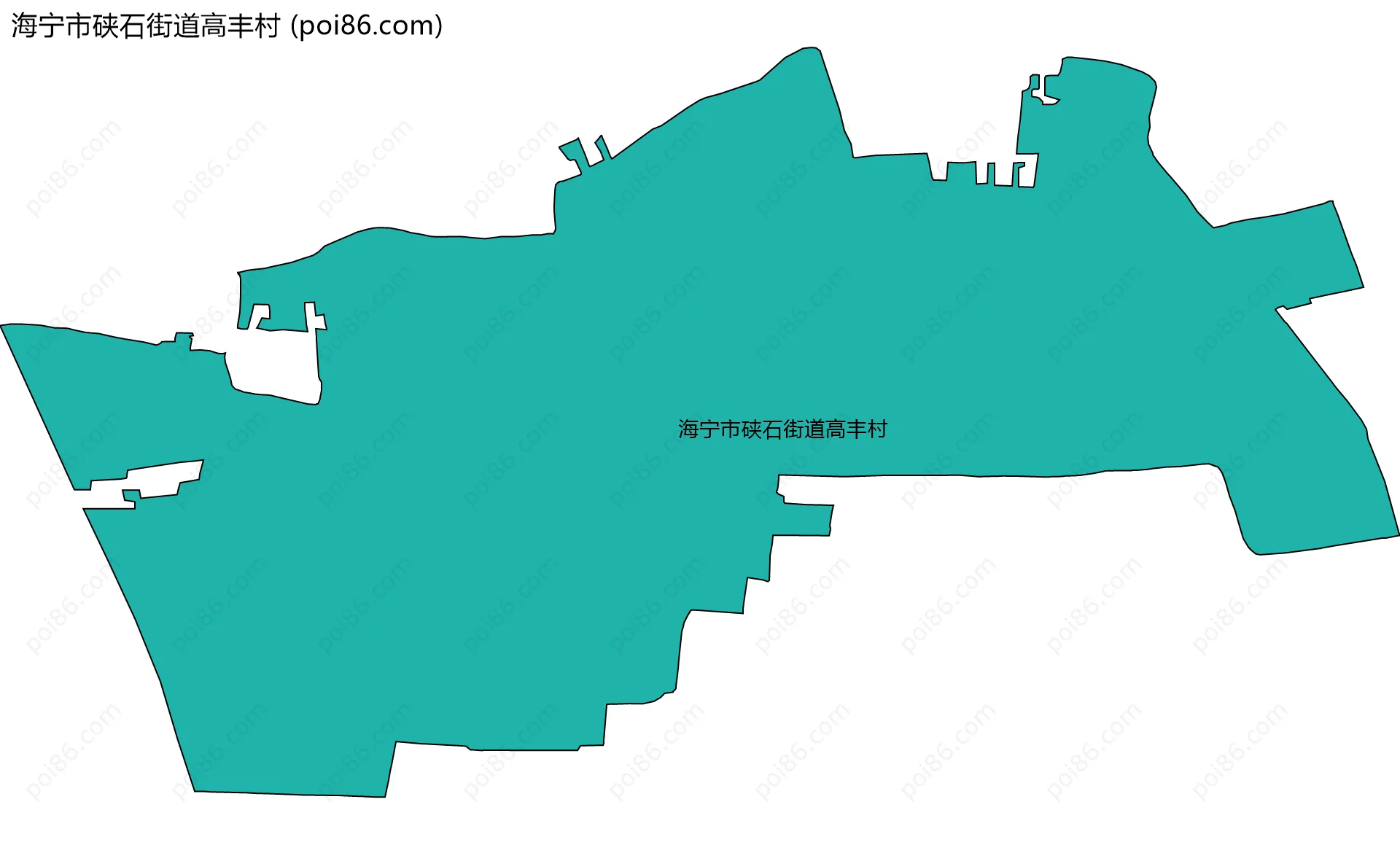 海宁市硖石街道高丰村边界地图