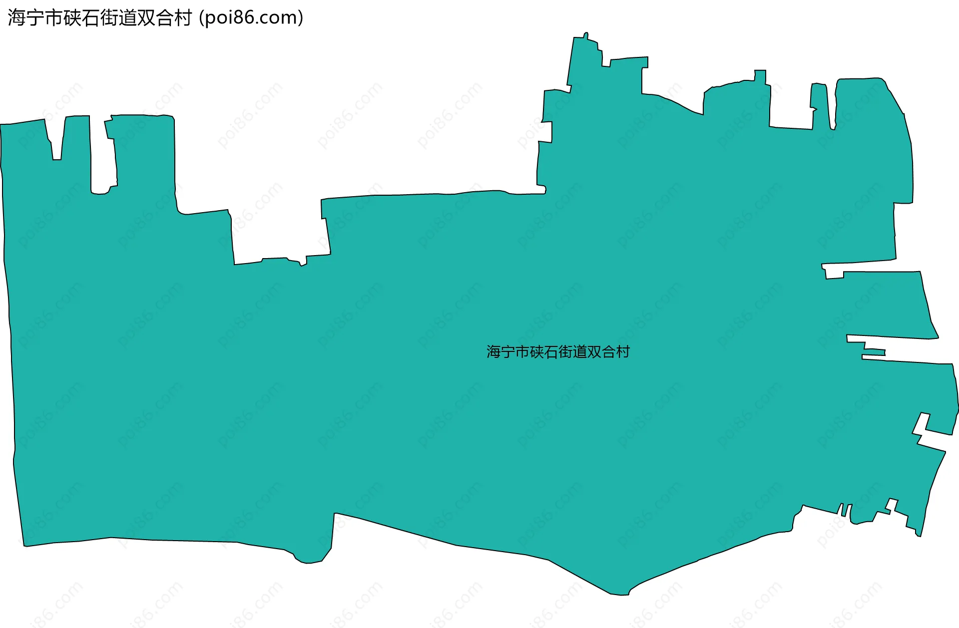海宁市硖石街道双合村边界地图