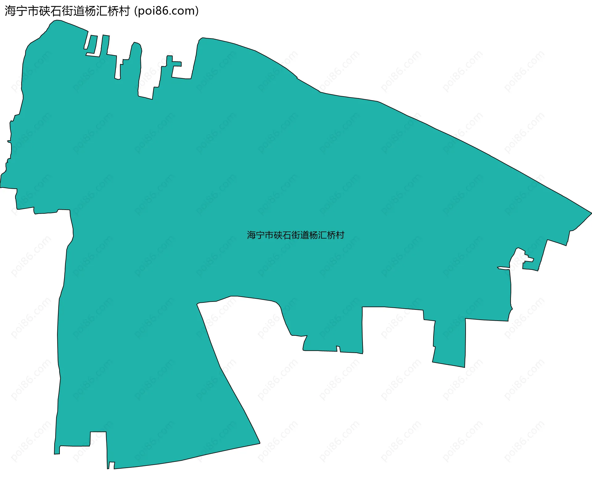 海宁市硖石街道杨汇桥村边界地图