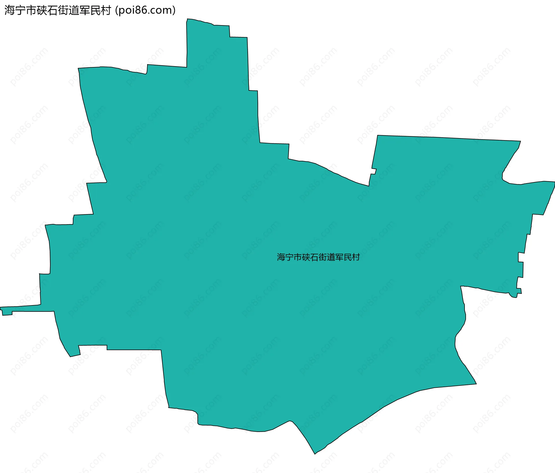 海宁市硖石街道军民村边界地图