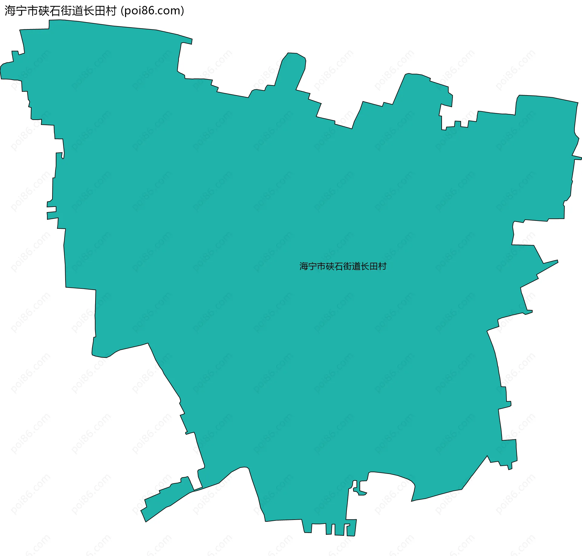 海宁市硖石街道长田村边界地图