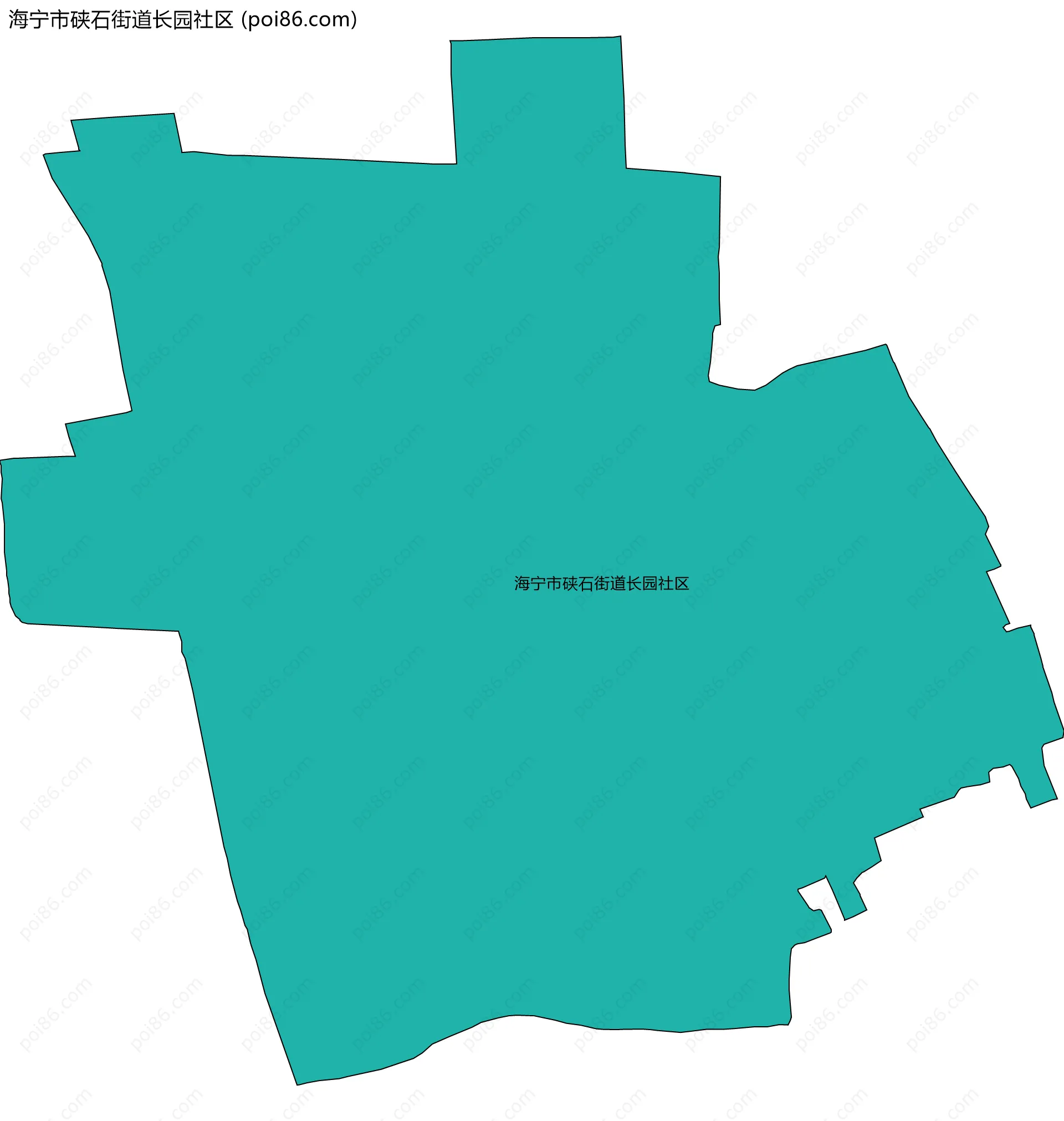 海宁市硖石街道长园社区边界地图