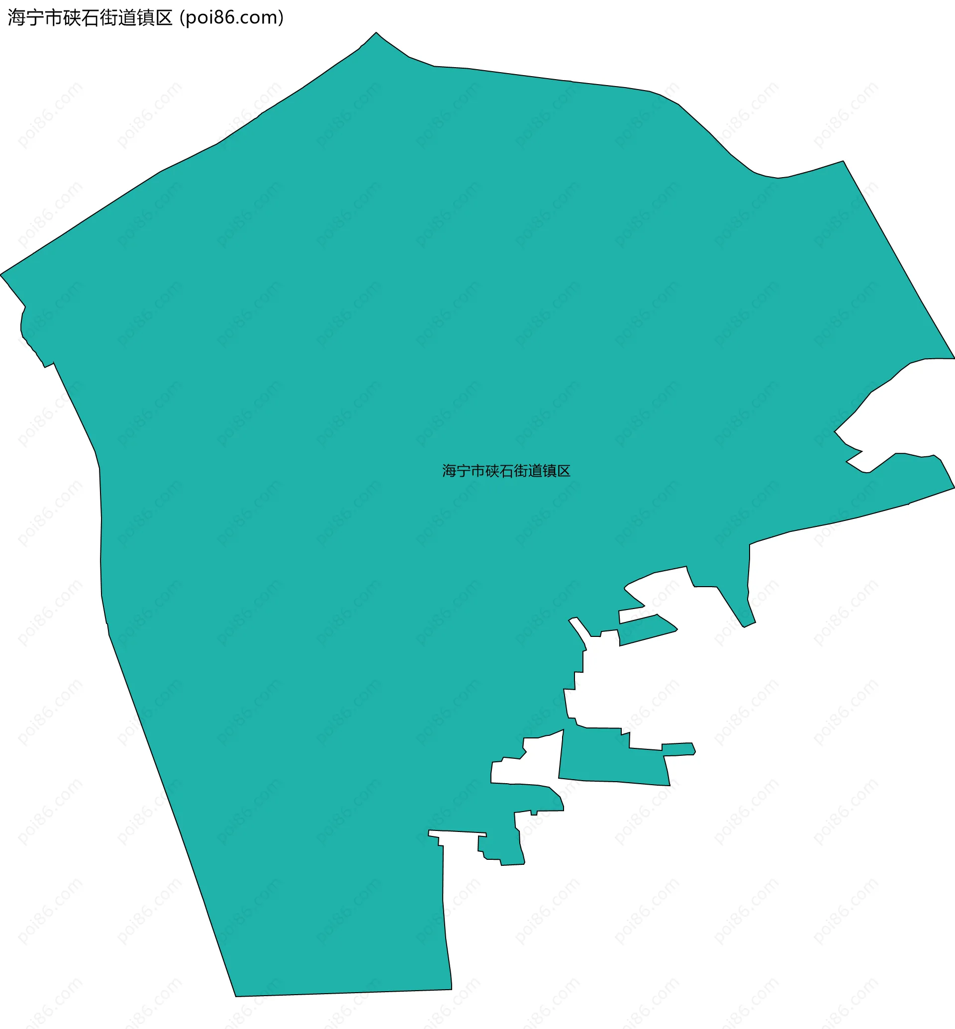 海宁市硖石街道镇区边界地图