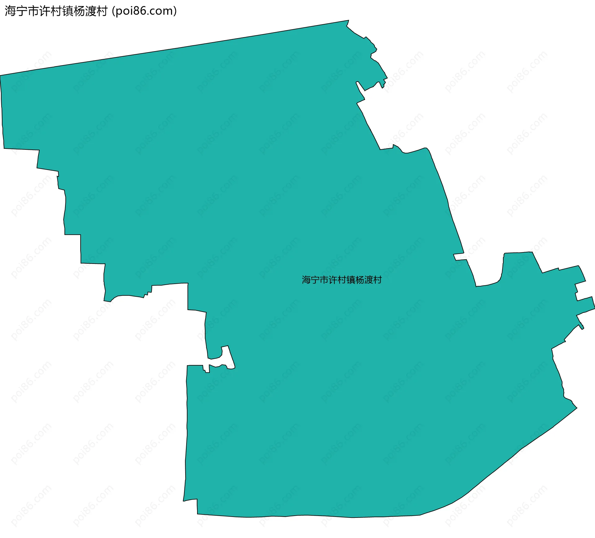 海宁市许村镇杨渡村边界地图