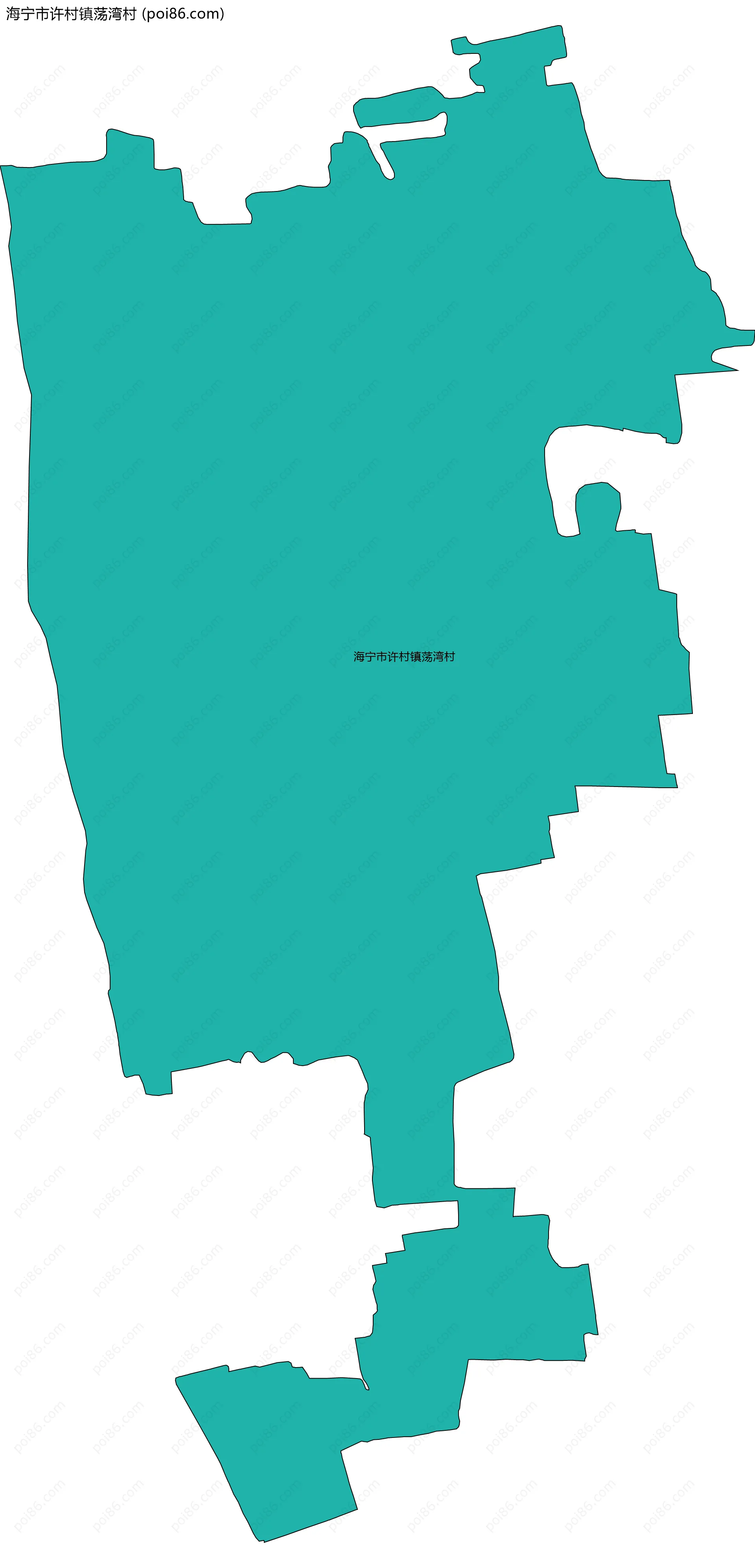 海宁市许村镇荡湾村边界地图