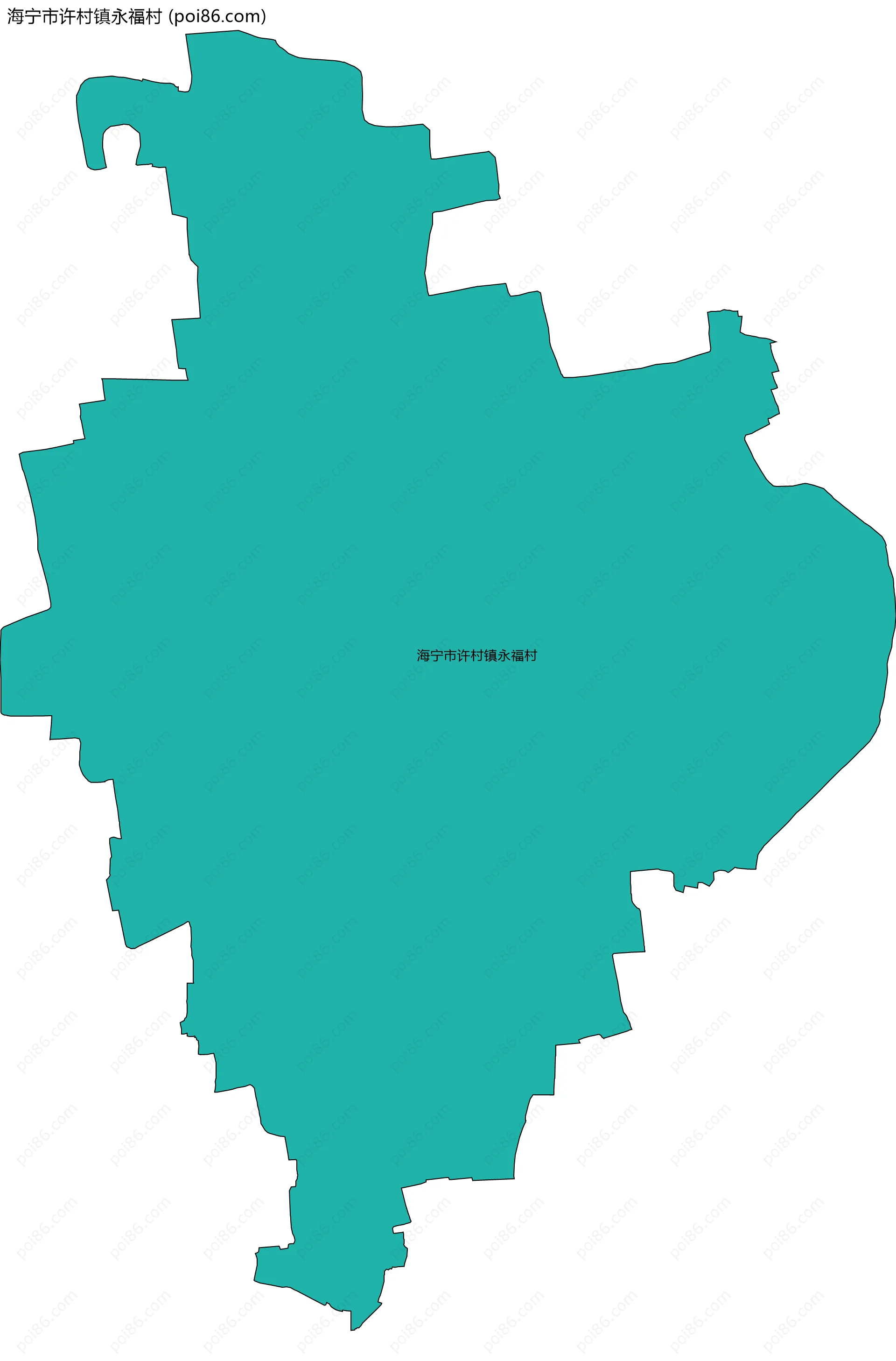 海宁市许村镇永福村边界地图