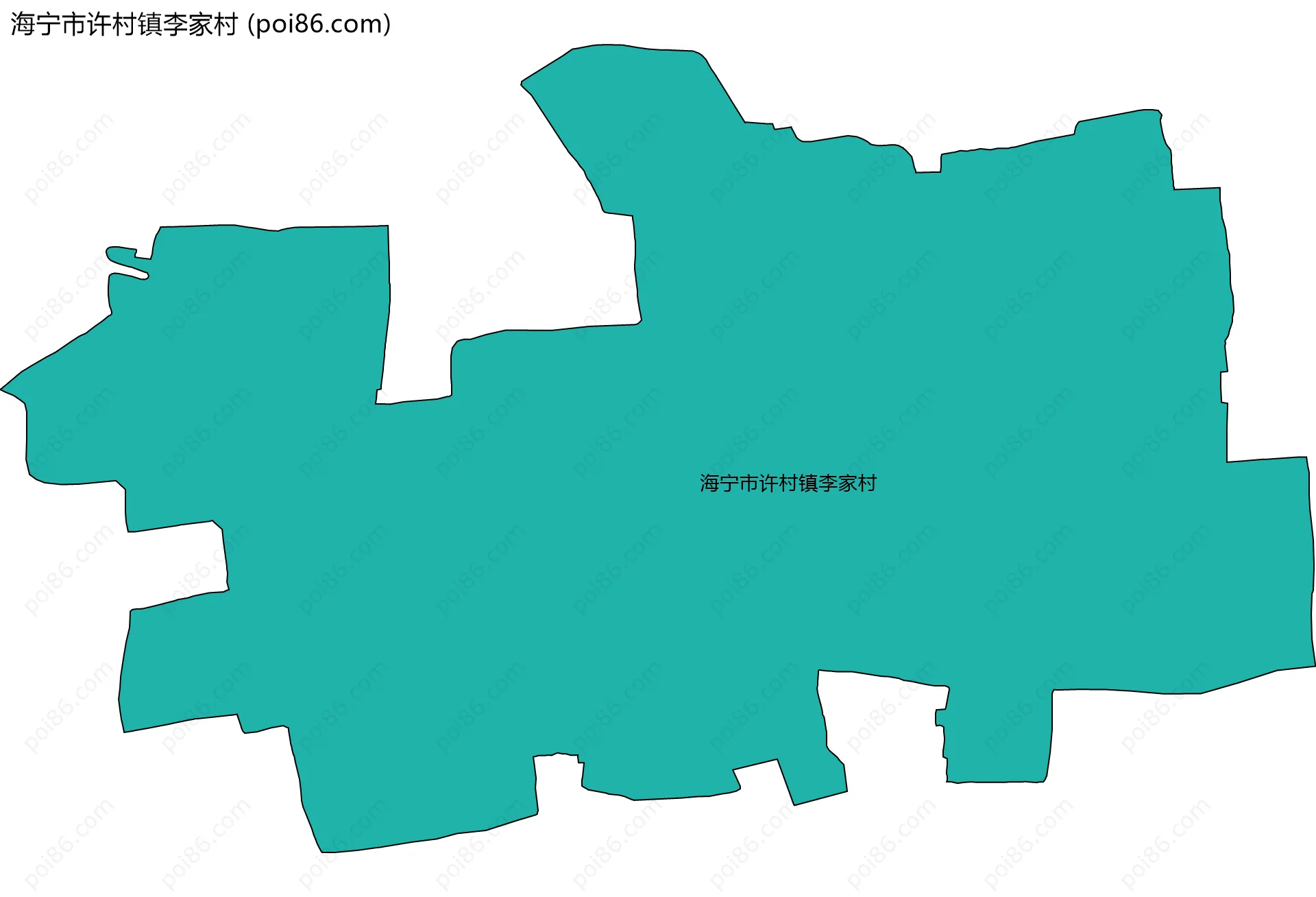 海宁市许村镇李家村边界地图