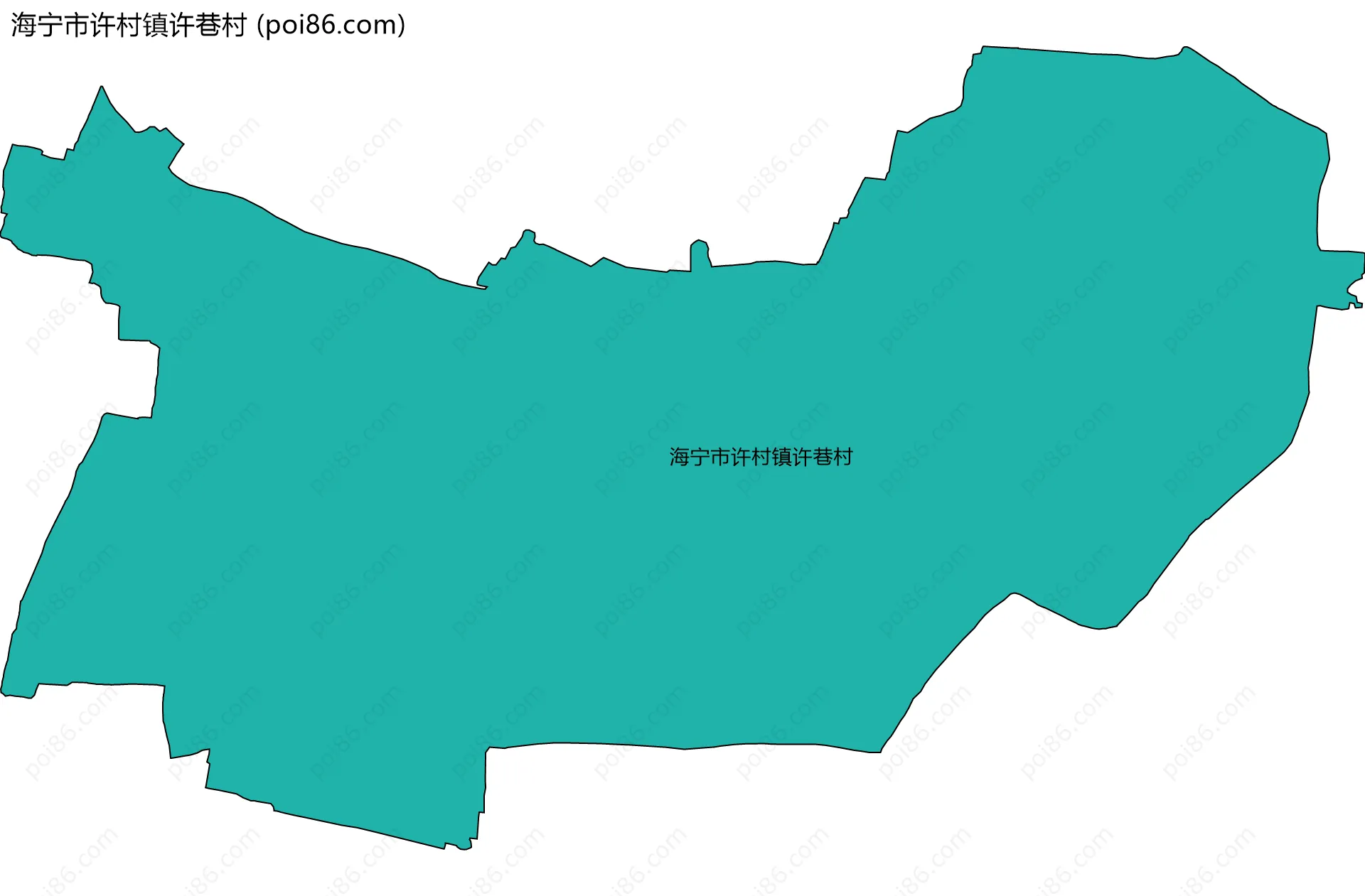 海宁市许村镇许巷村边界地图