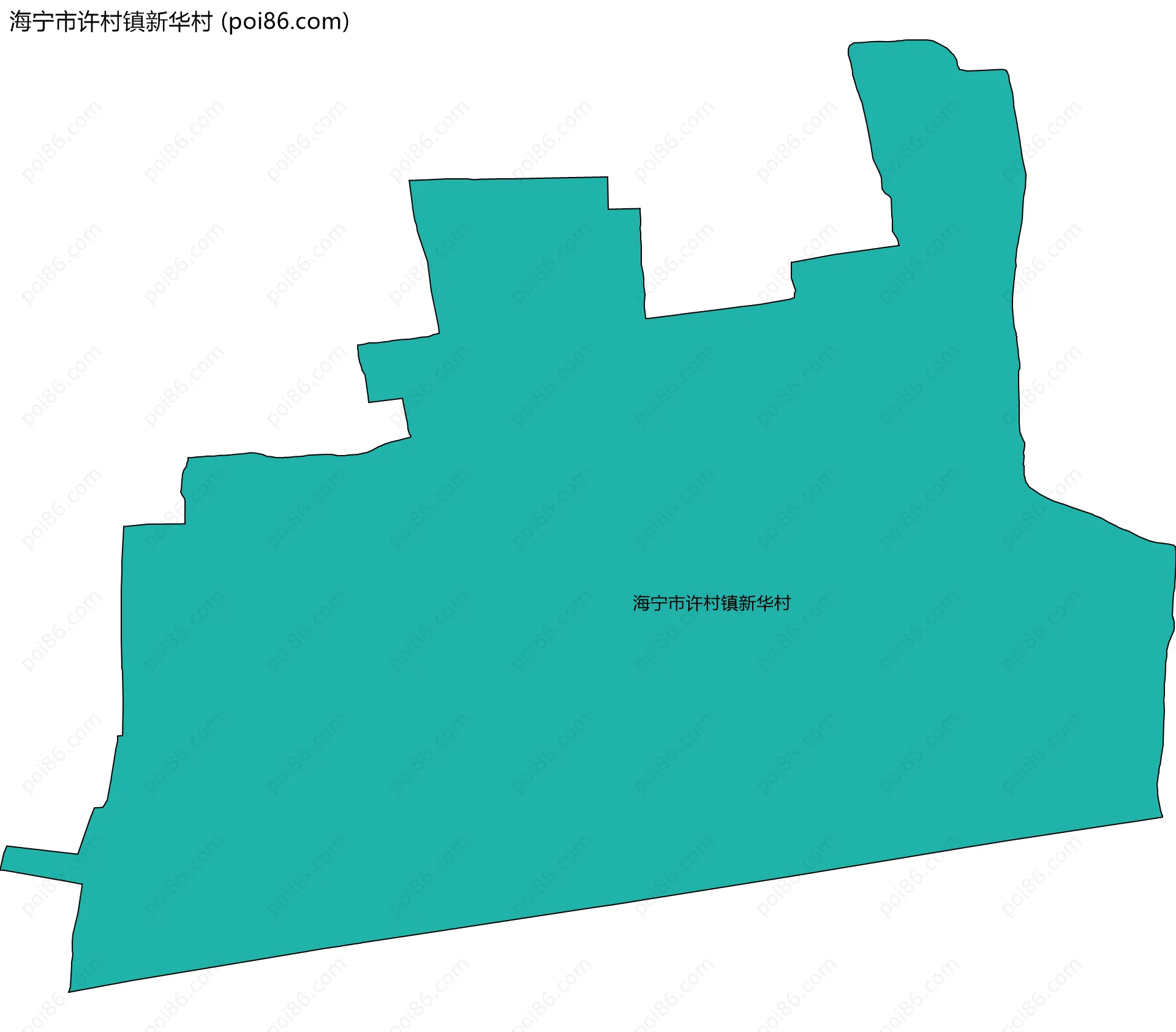 海宁市许村镇新华村边界地图