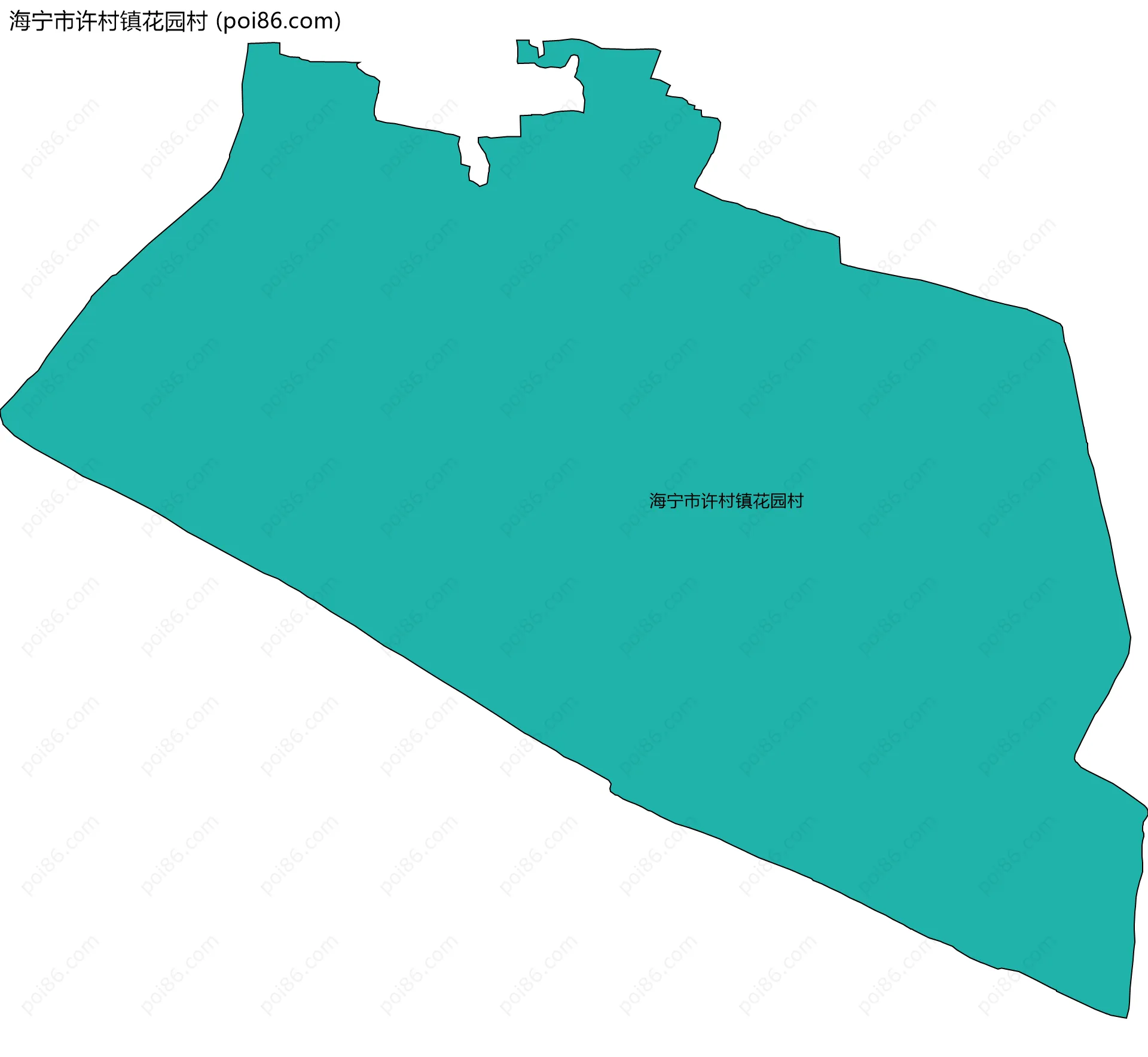 海宁市许村镇花园村边界地图
