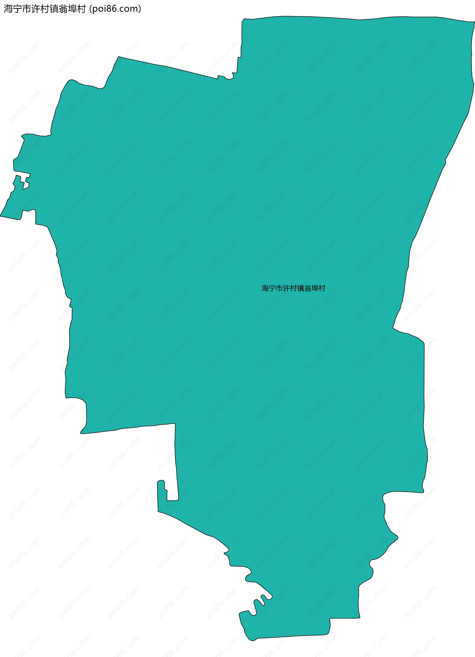 海宁市许村镇翁埠村边界地图