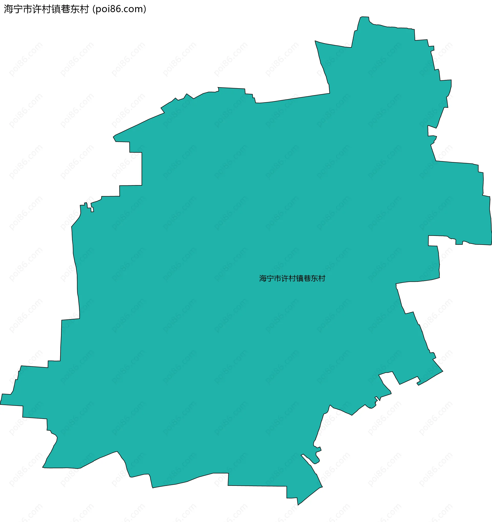 海宁市许村镇巷东村边界地图