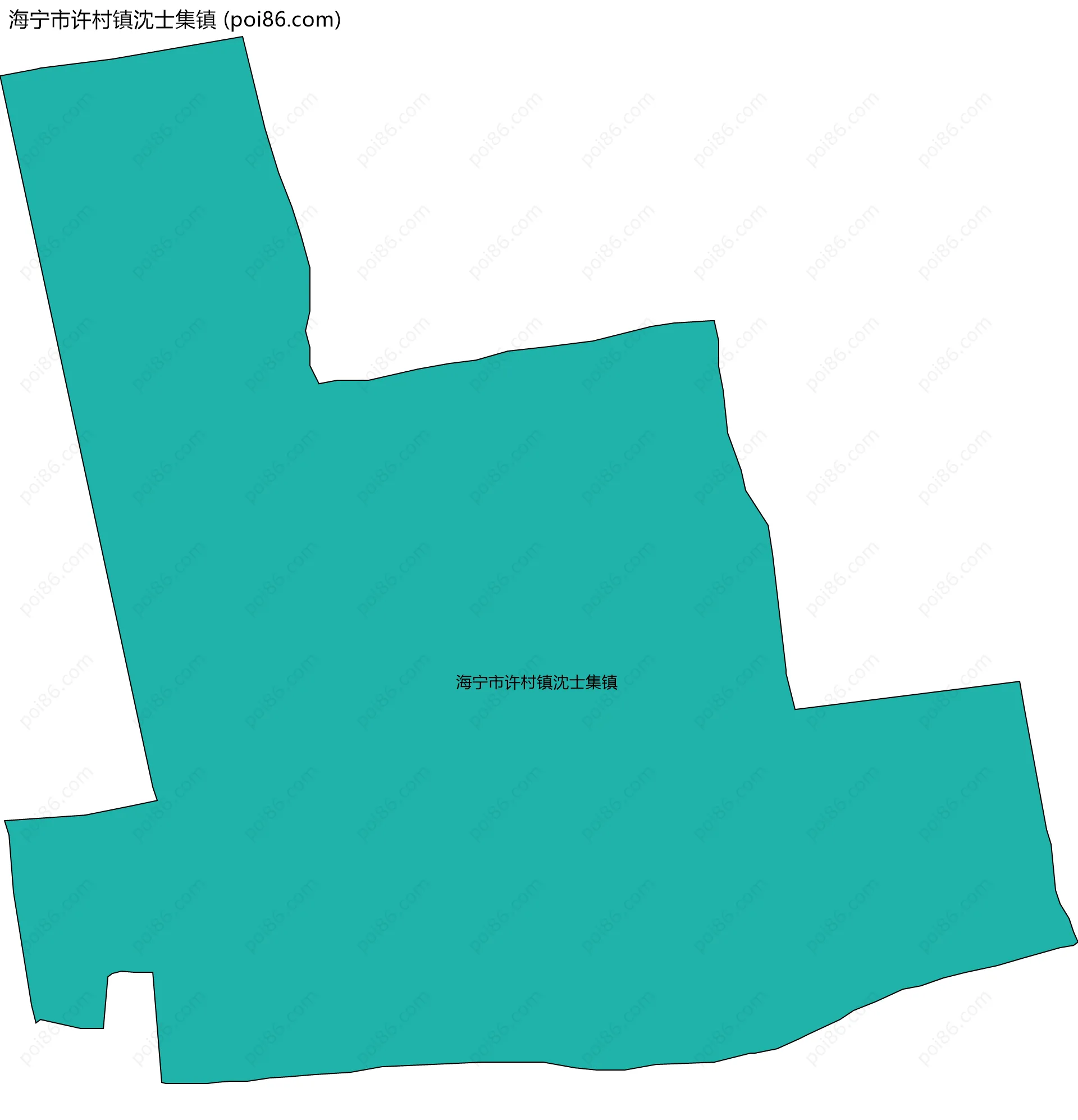海宁市许村镇沈士集镇边界地图