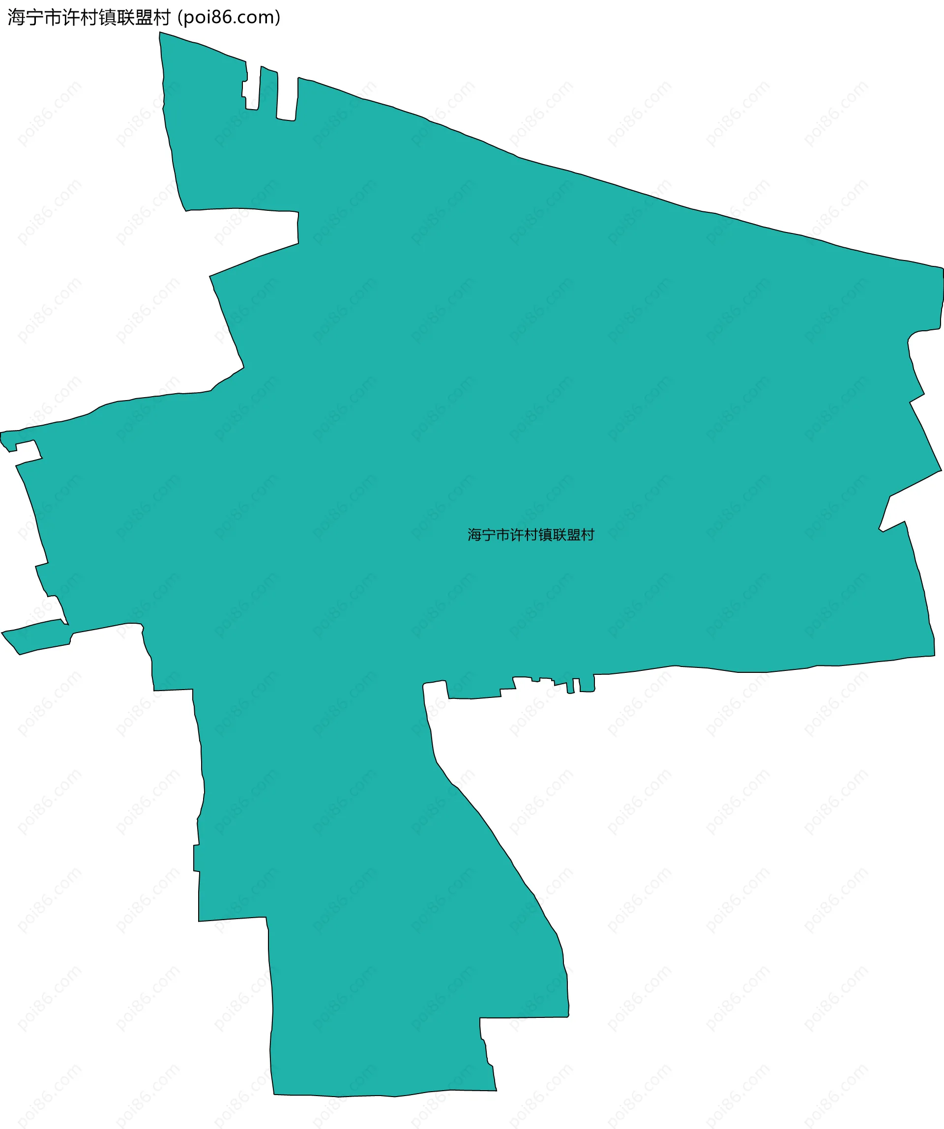 海宁市许村镇联盟村边界地图