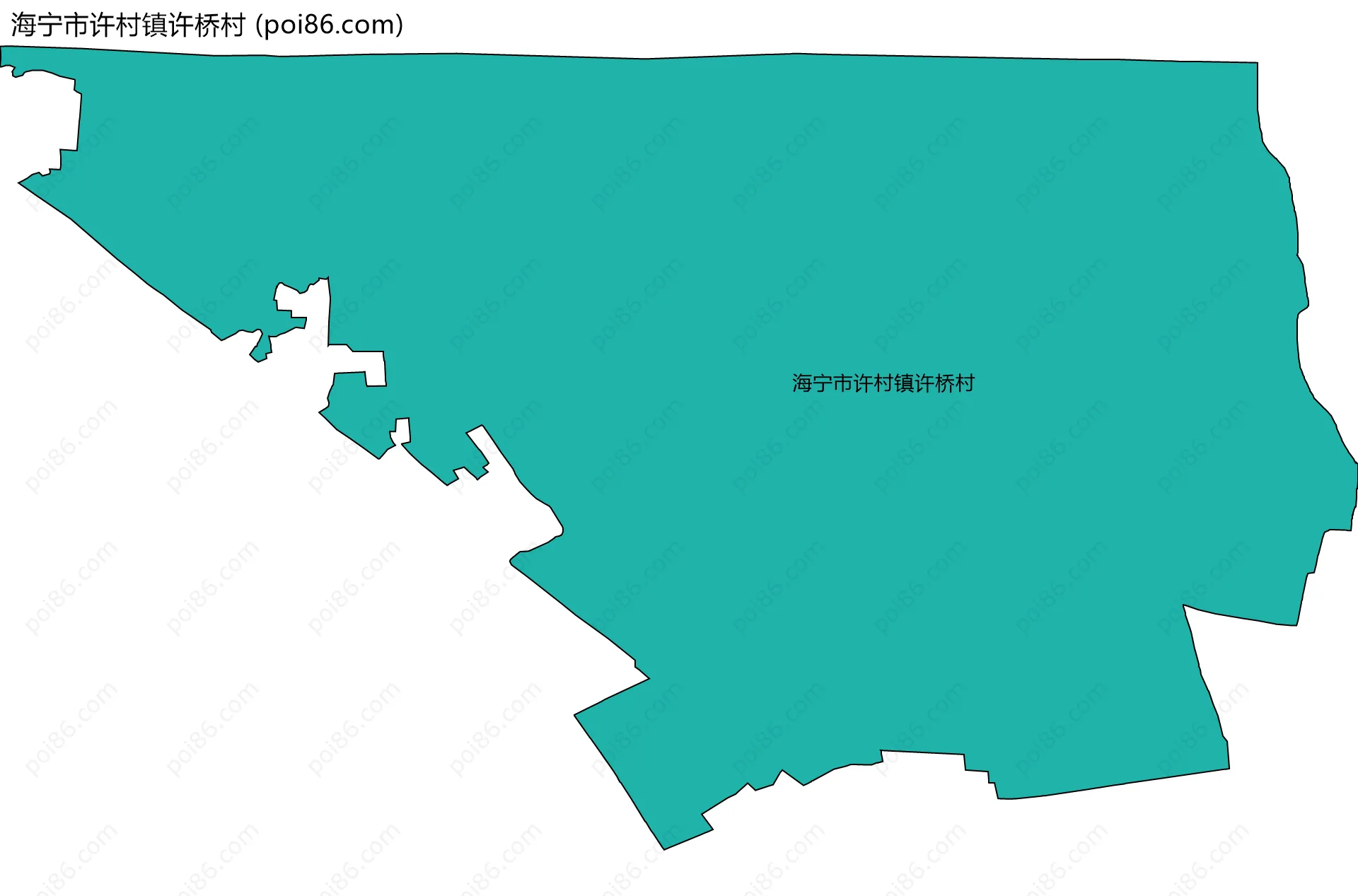 海宁市许村镇许桥村边界地图