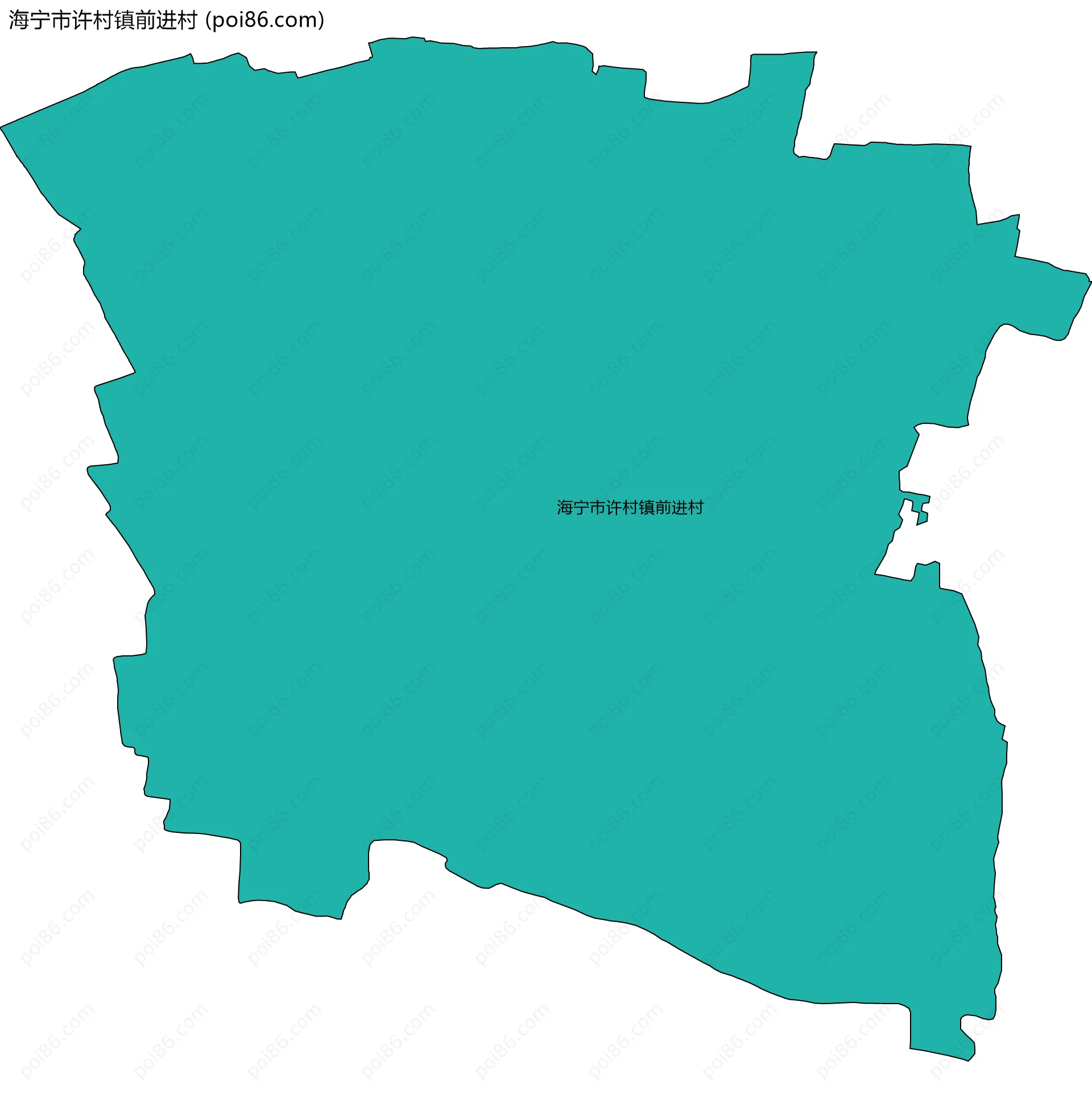 海宁市许村镇前进村边界地图