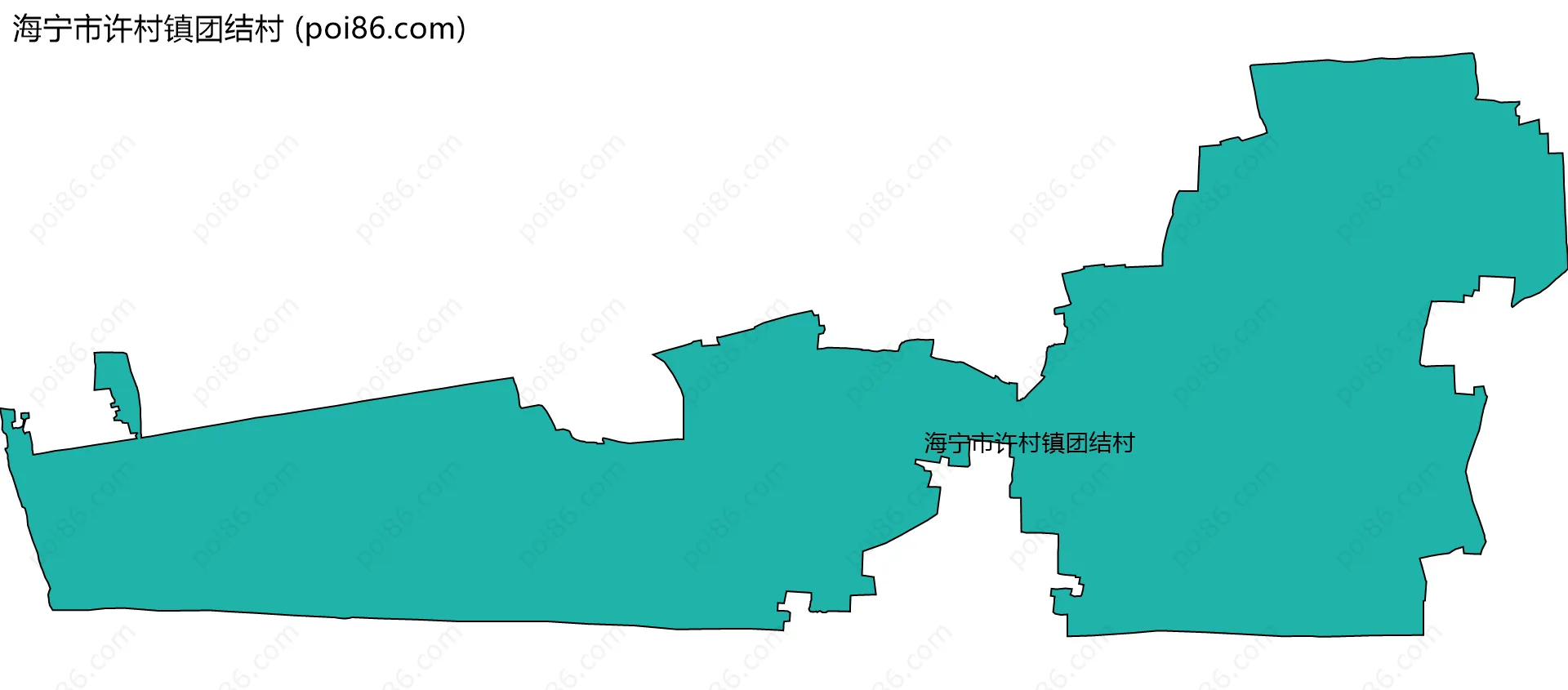 海宁市许村镇团结村边界地图