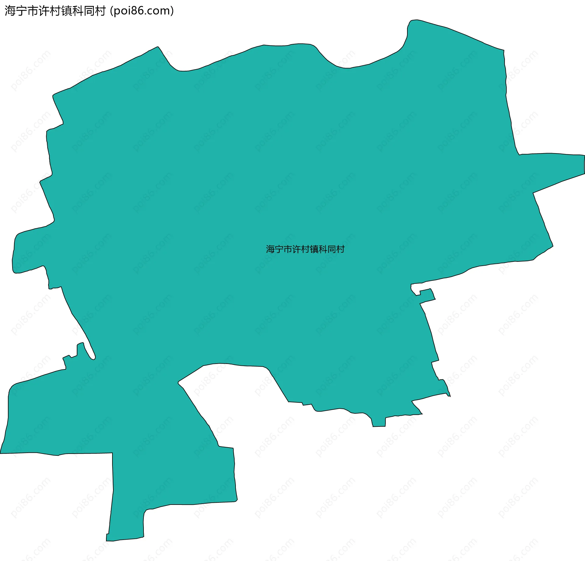 海宁市许村镇科同村边界地图