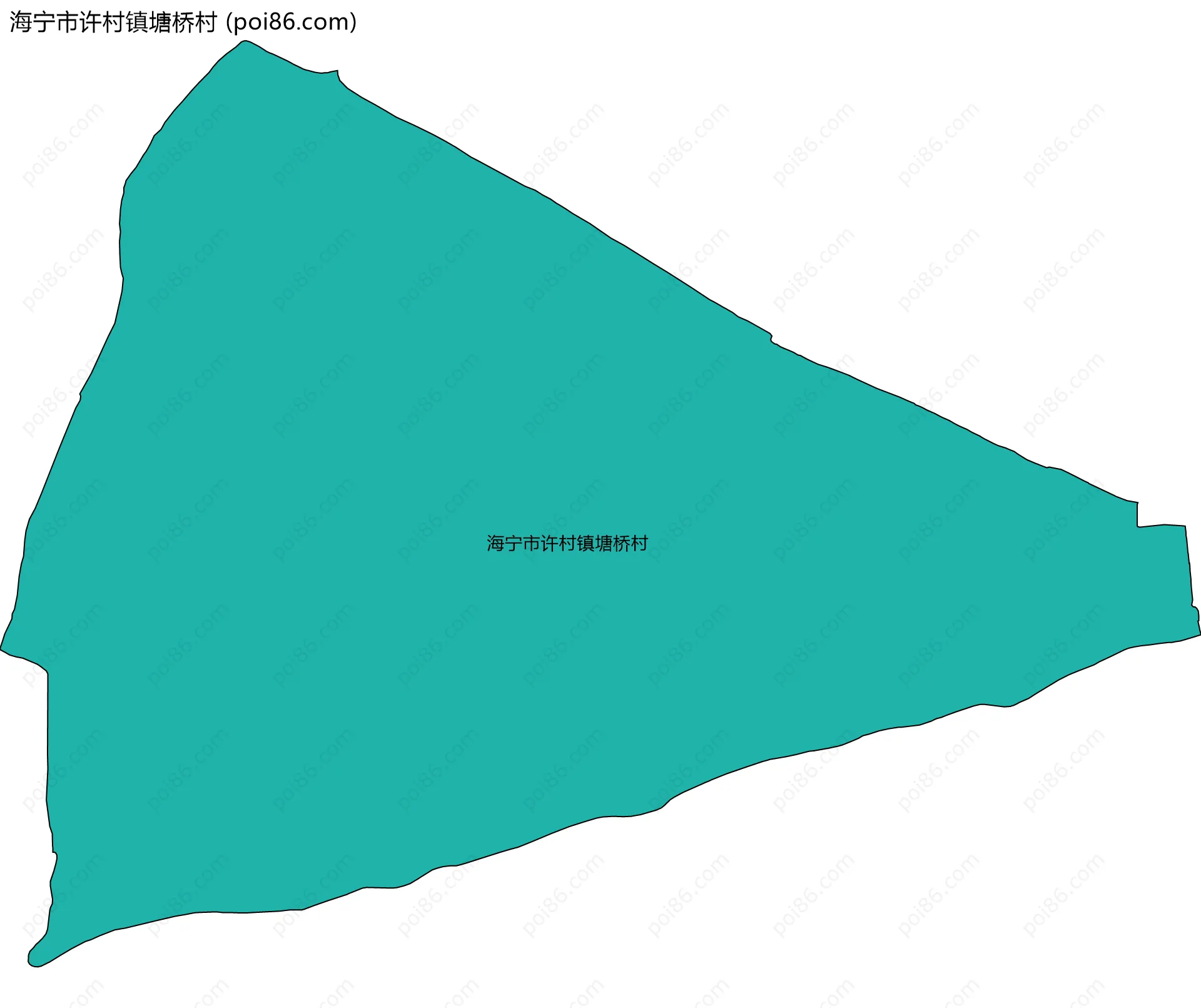 海宁市许村镇塘桥村边界地图
