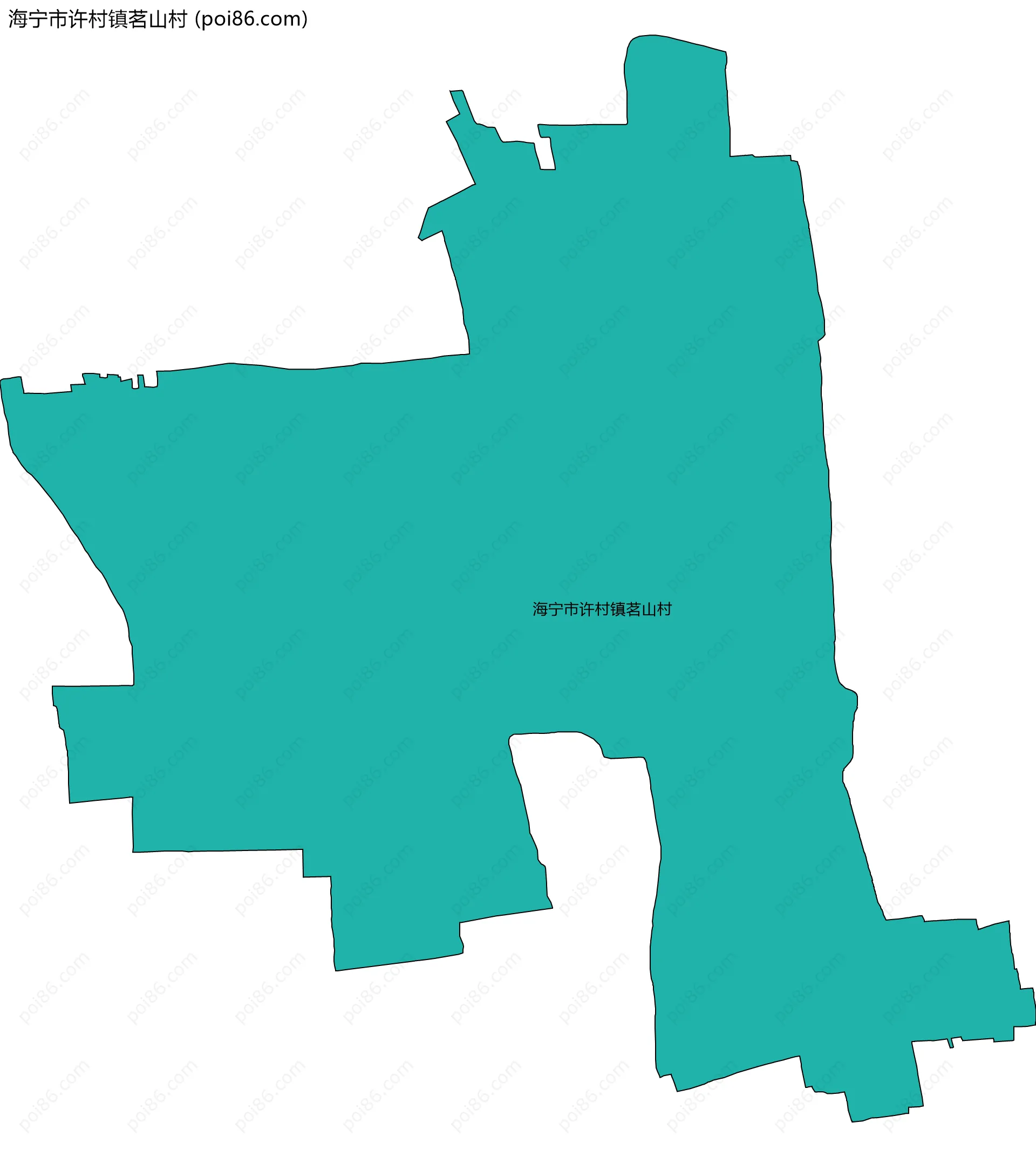 海宁市许村镇茗山村边界地图