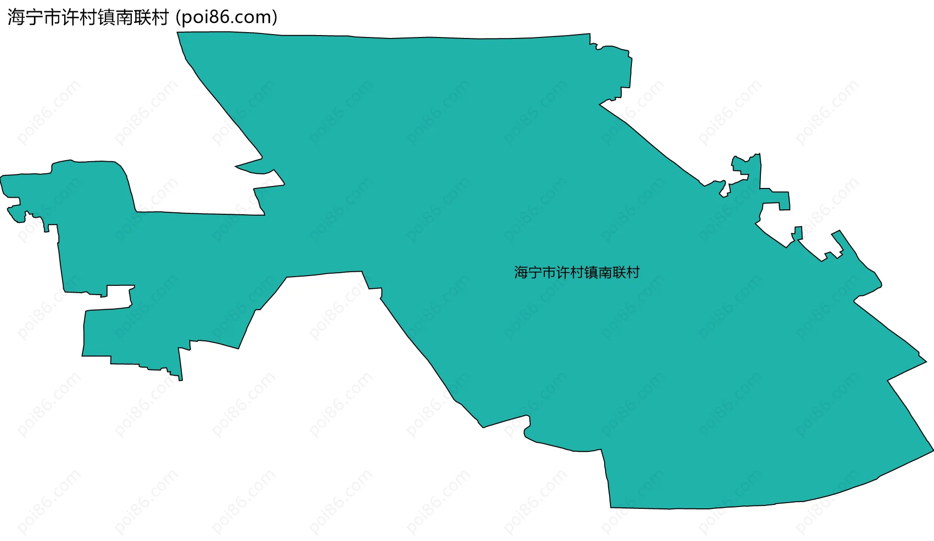 海宁市许村镇南联村边界地图