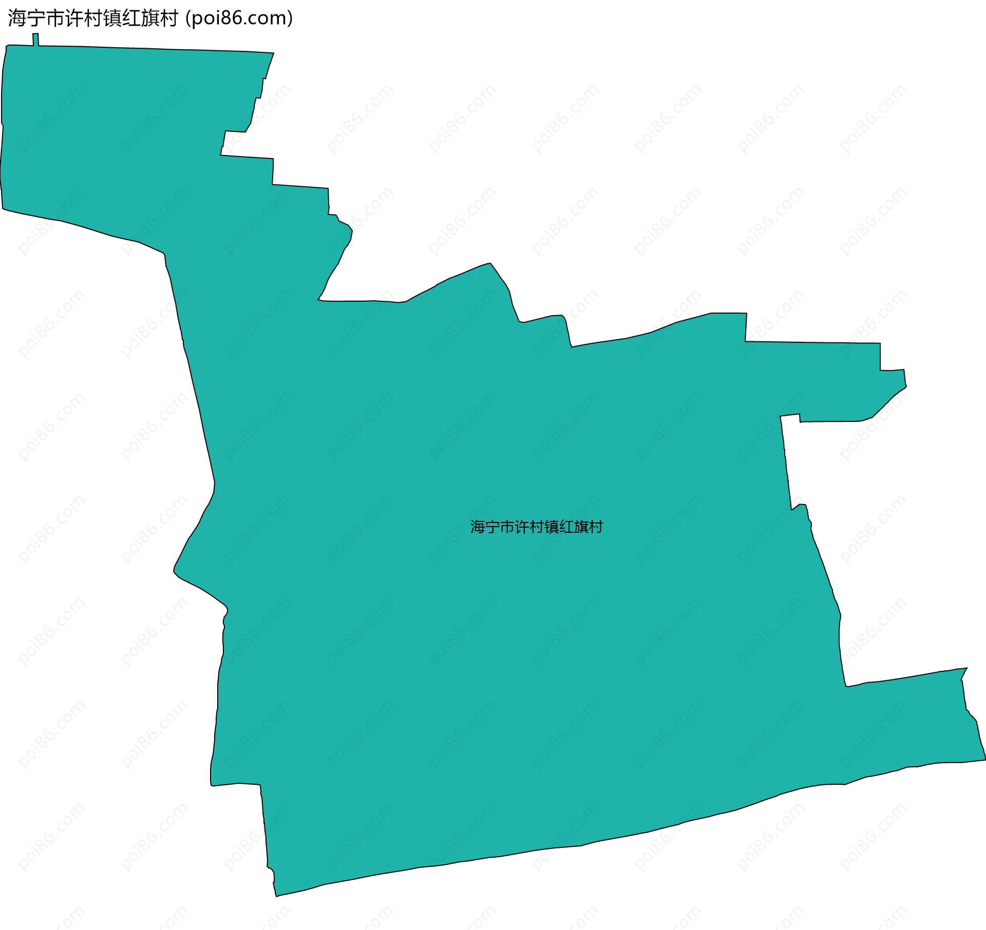 海宁市许村镇红旗村边界地图