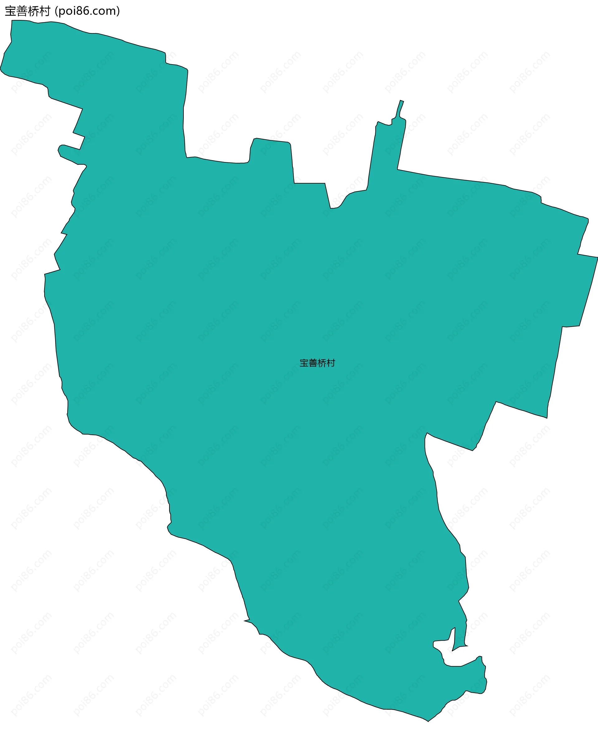 宝善桥村边界地图