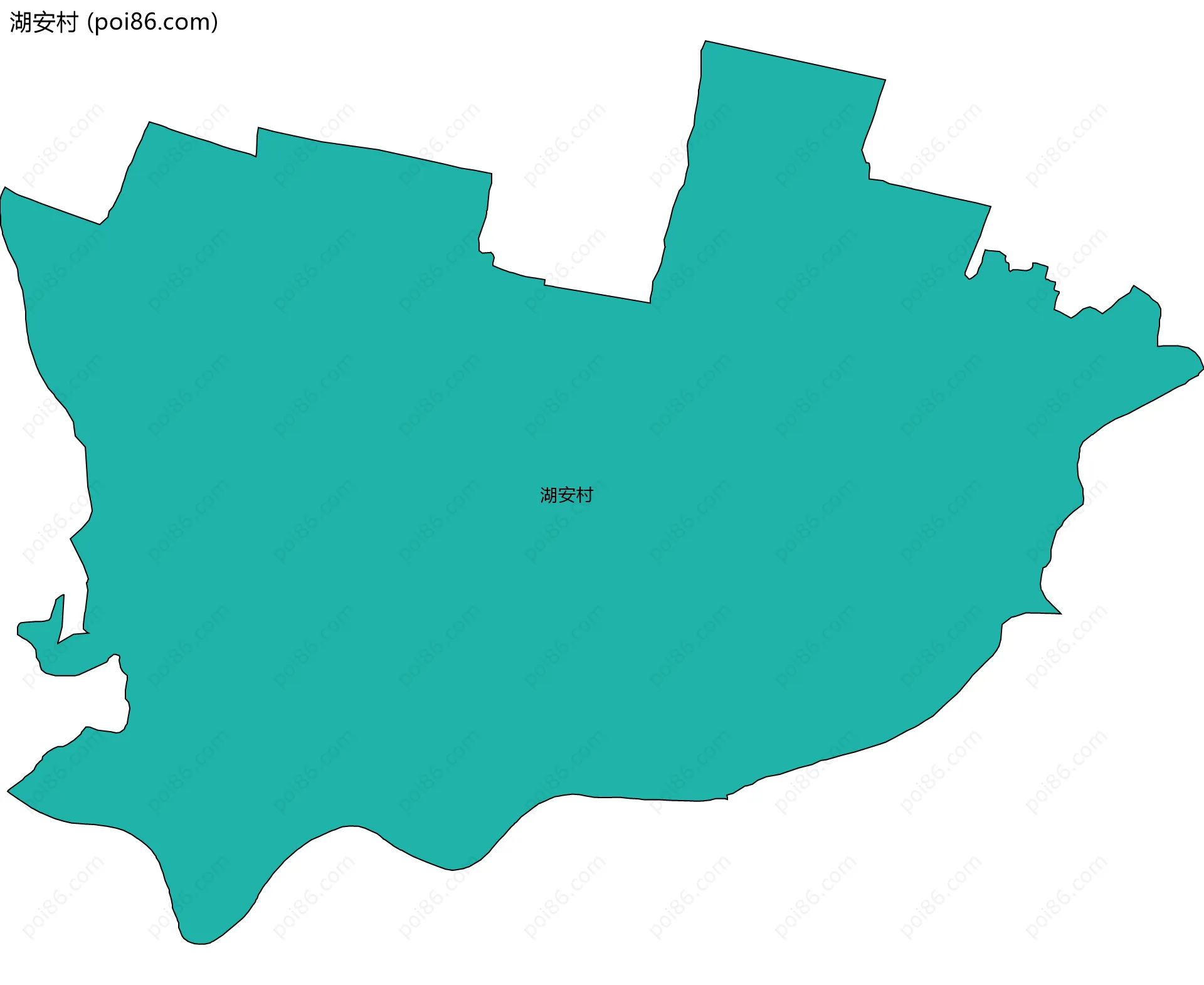湖安村边界地图