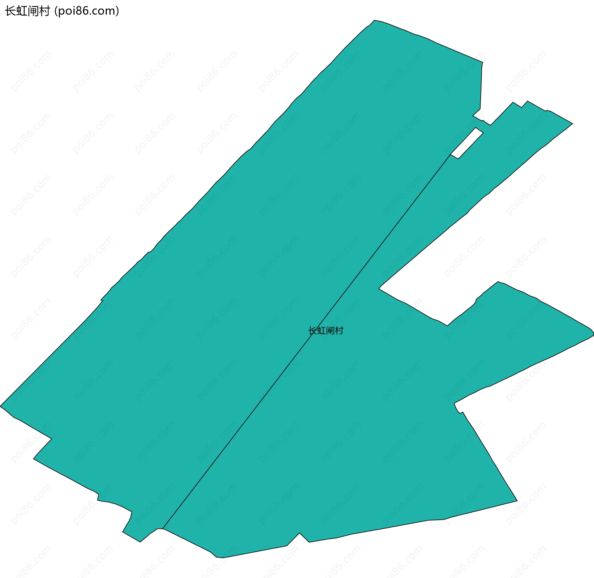 长虹闸村边界地图