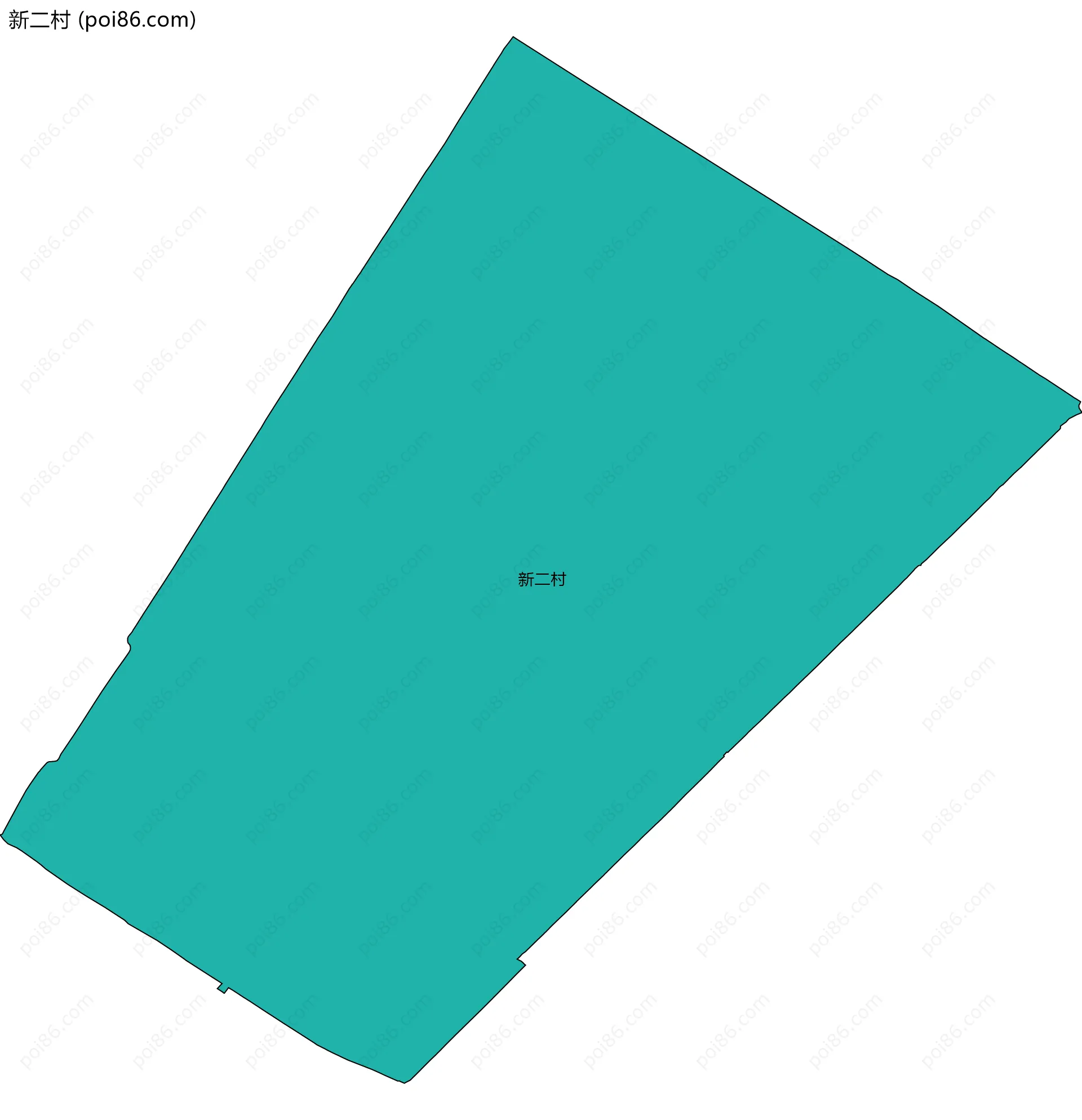 新二村边界地图